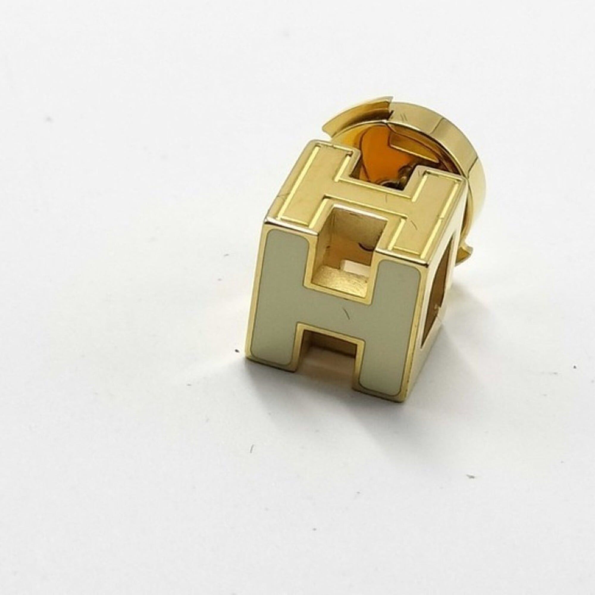 Hermes Hermes Earrings Cage d'H H Cube White Gold Metal Women's Size ONE SIZE - 2 Thumbnail