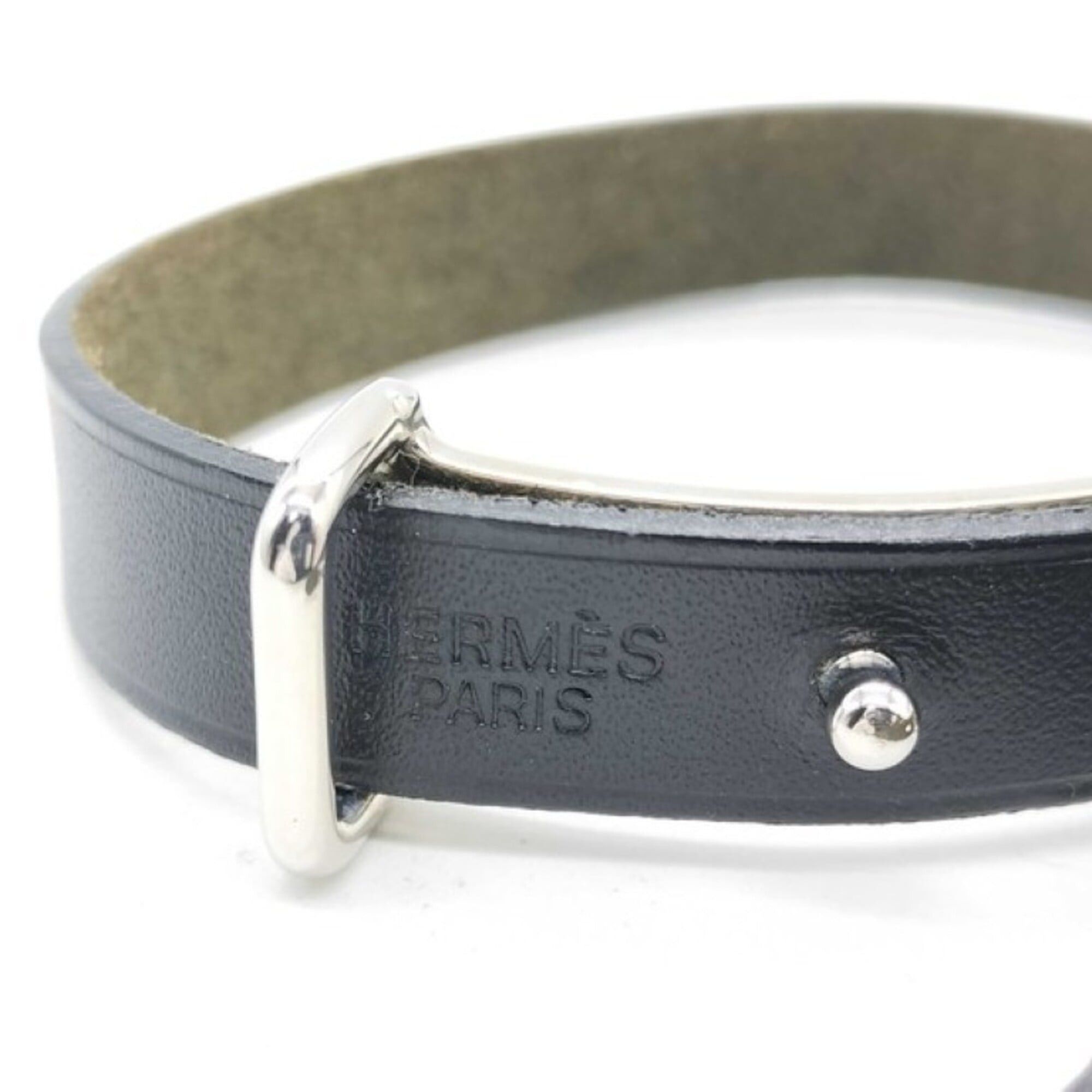 Hermes Hermes Bracelet Api 2 Black Leather Men's Women's Size ONE SIZE - 7 Thumbnail