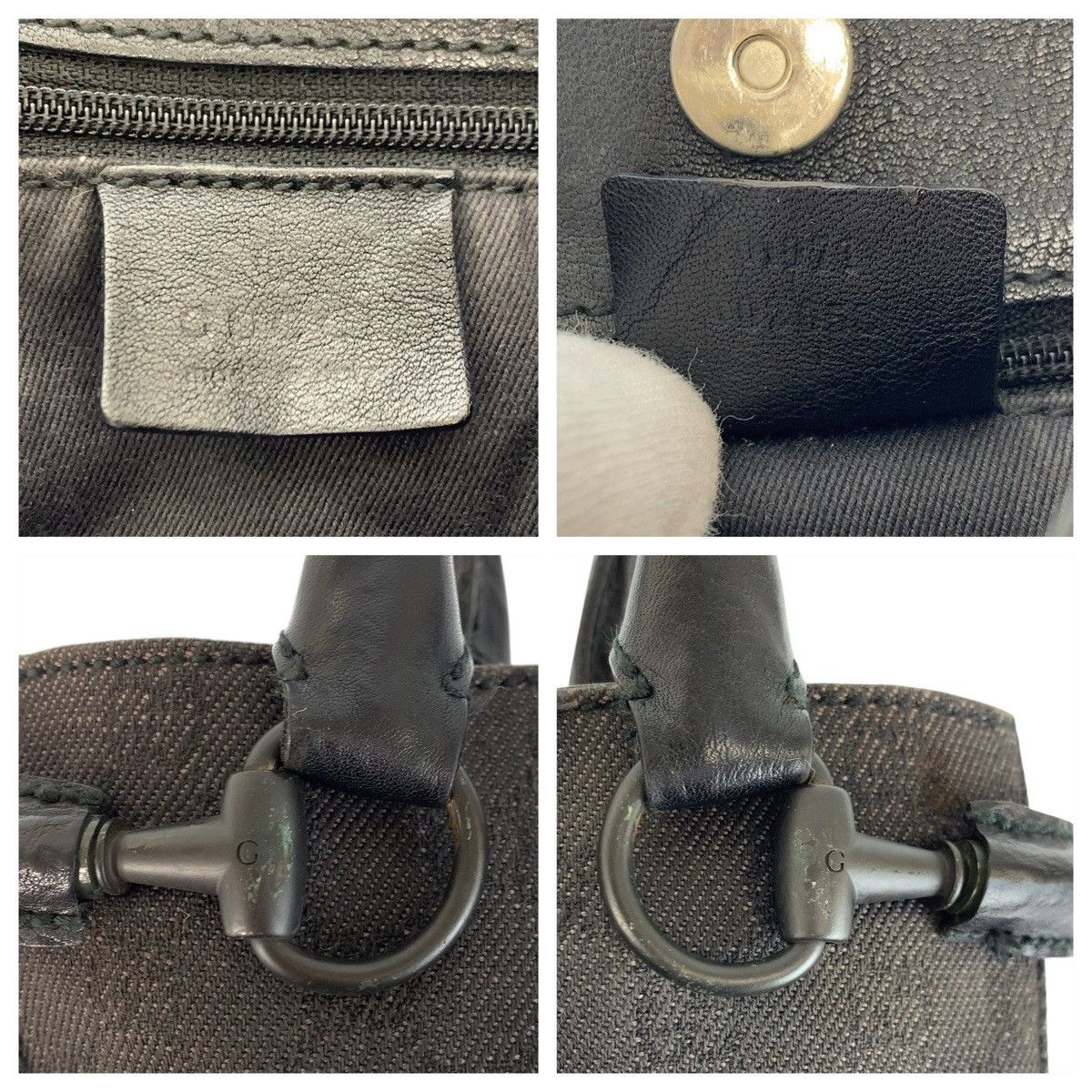 Gucci Gucci Gucci GG Canvas Leather Tote Bag Leather Tote Bag 101971 DUTY FREE for USA Size ONE SIZE - 4 Thumbnail