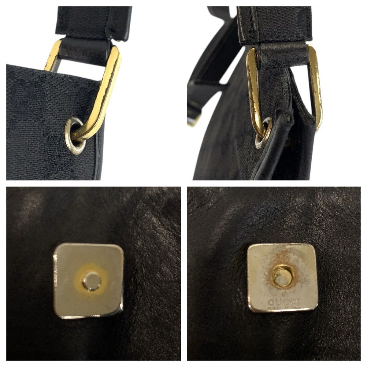 Gucci Gucci Gucci GG Canvas Leather Shoulder Bag Leather Shoulder Bag 01762 DUTY FREE for USA Size ONE SIZE - 5 Thumbnail