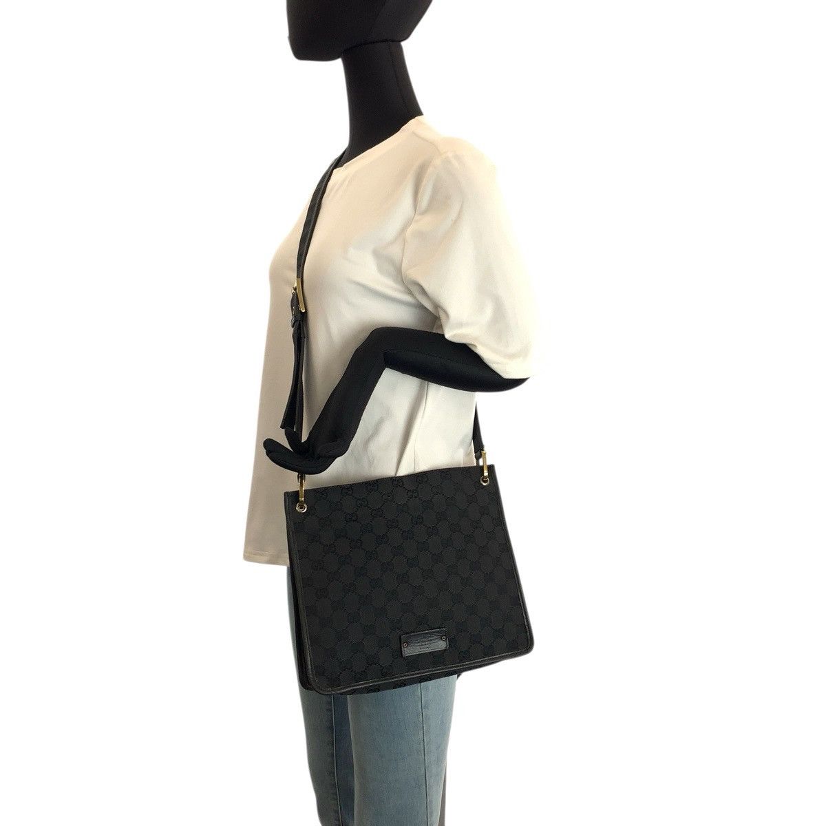 Gucci Gucci Gucci GG Canvas Leather Shoulder Bag Leather Shoulder Bag 01762 DUTY FREE for USA Size ONE SIZE - 7 Thumbnail