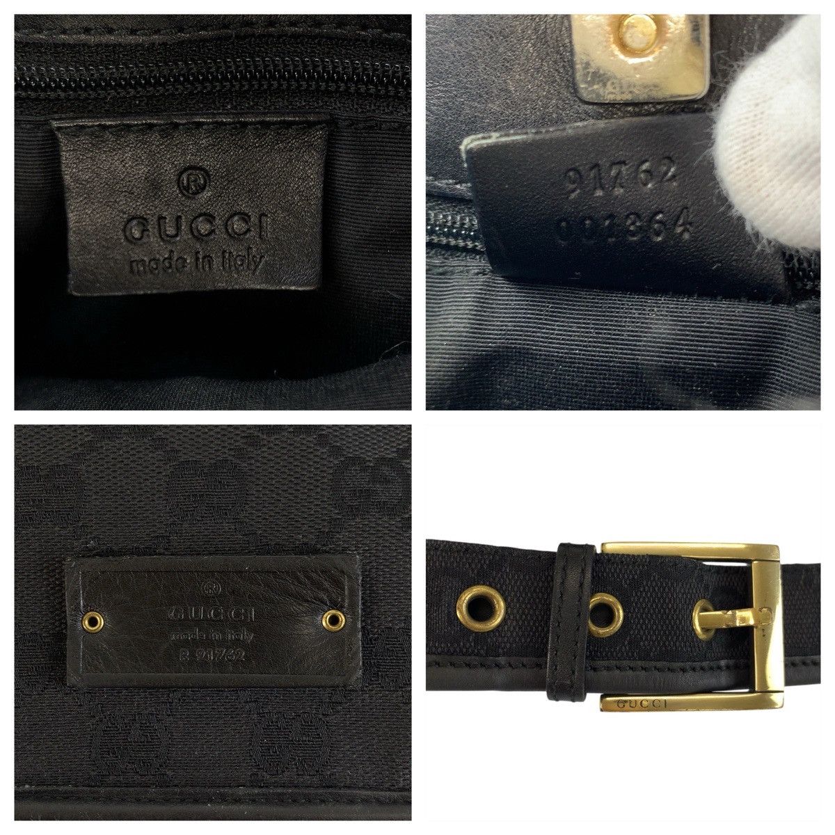 Gucci Gucci Gucci GG Canvas Leather Shoulder Bag Leather Shoulder Bag 01762 DUTY FREE for USA Size ONE SIZE - 4 Thumbnail