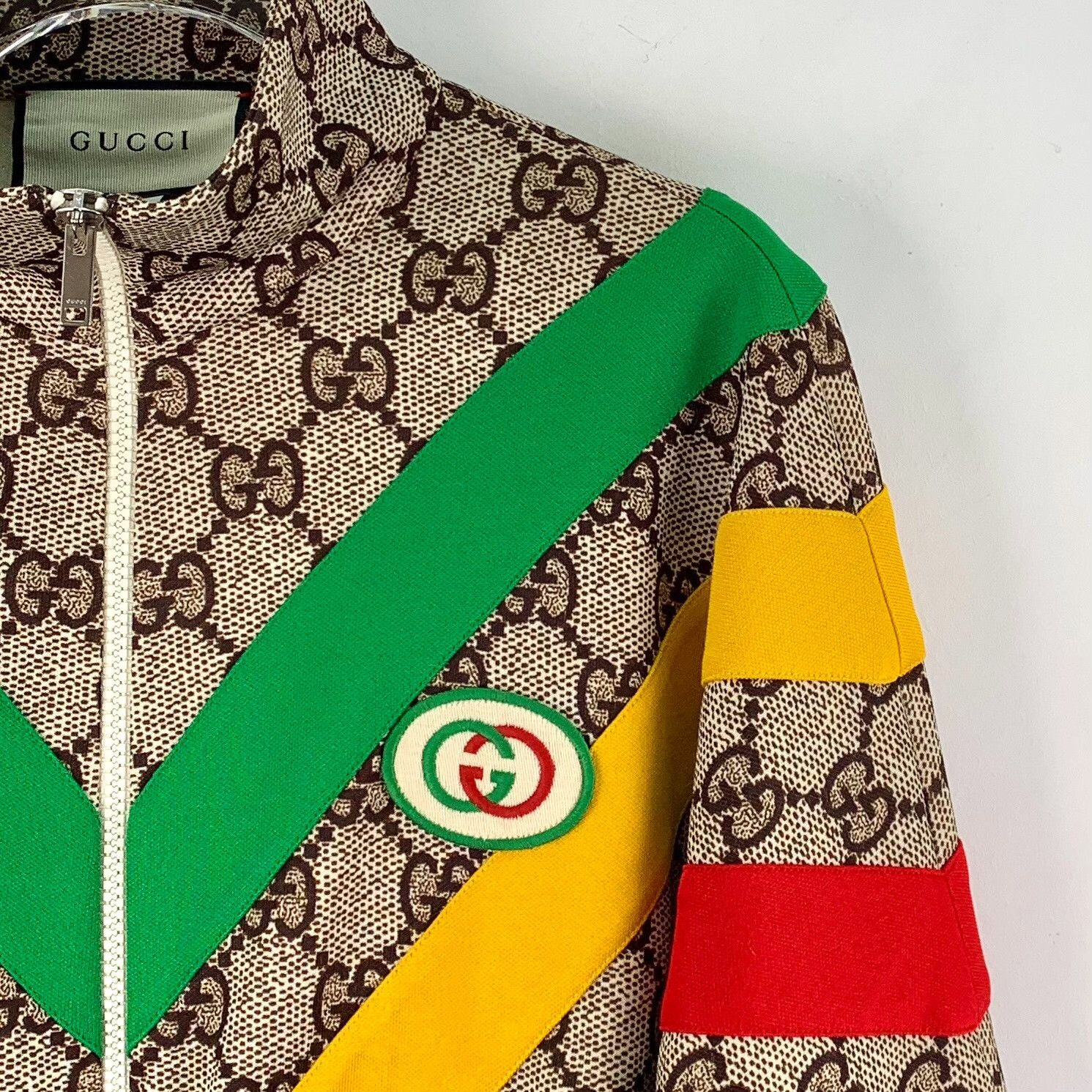 Gucci Gucci GG Monogram Multicolor Stripe Track Jacket L Size US L / EU 52-54 / 3 - 3 Thumbnail