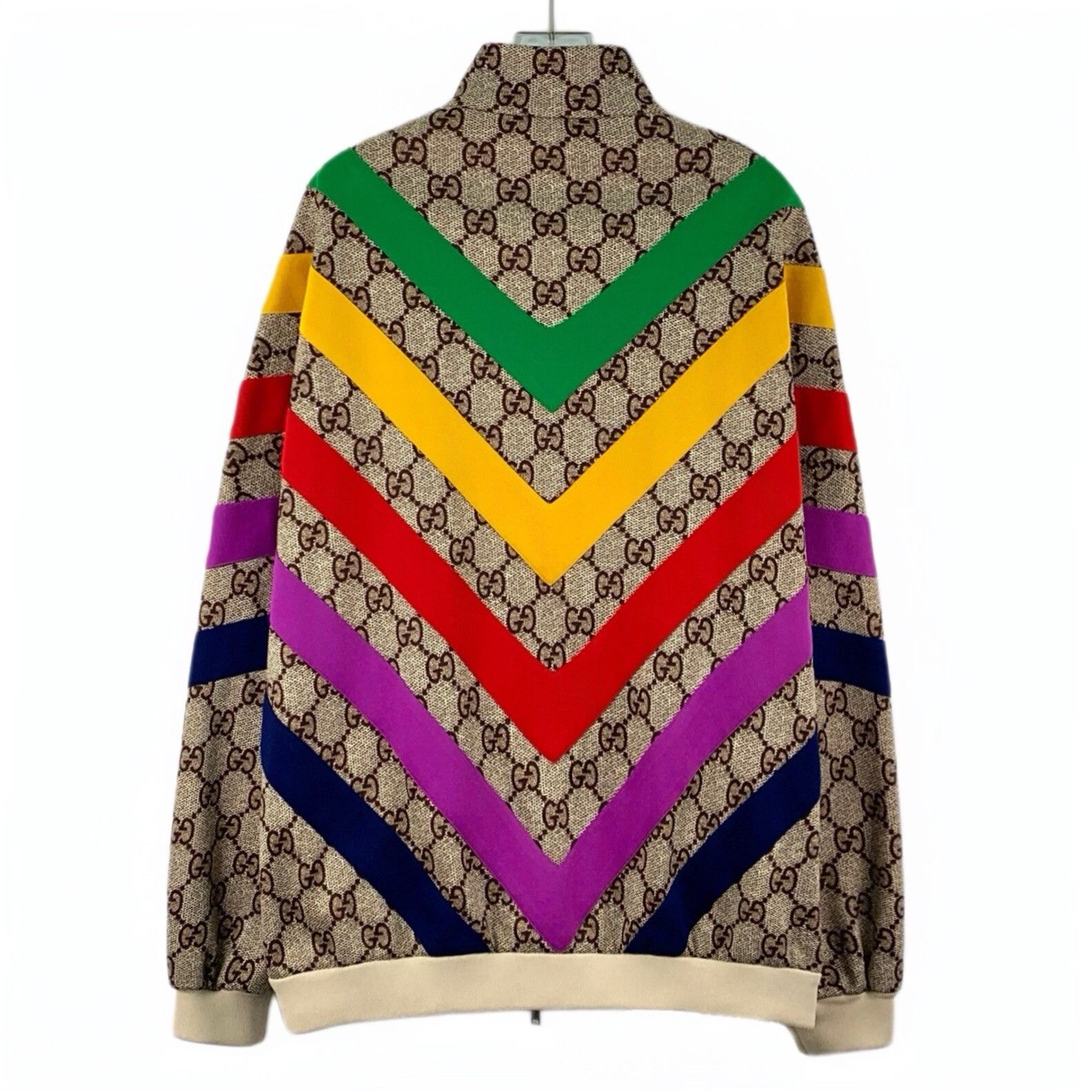 Gucci Gucci GG Monogram Multicolor Stripe Track Jacket L Size US L / EU 52-54 / 3 - 2 Thumbnail