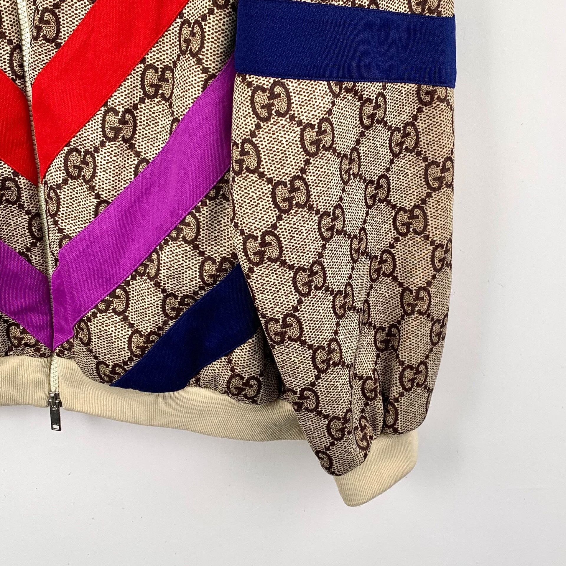 Gucci Gucci GG Monogram Multicolor Stripe Track Jacket L Size US L / EU 52-54 / 3 - 4 Thumbnail