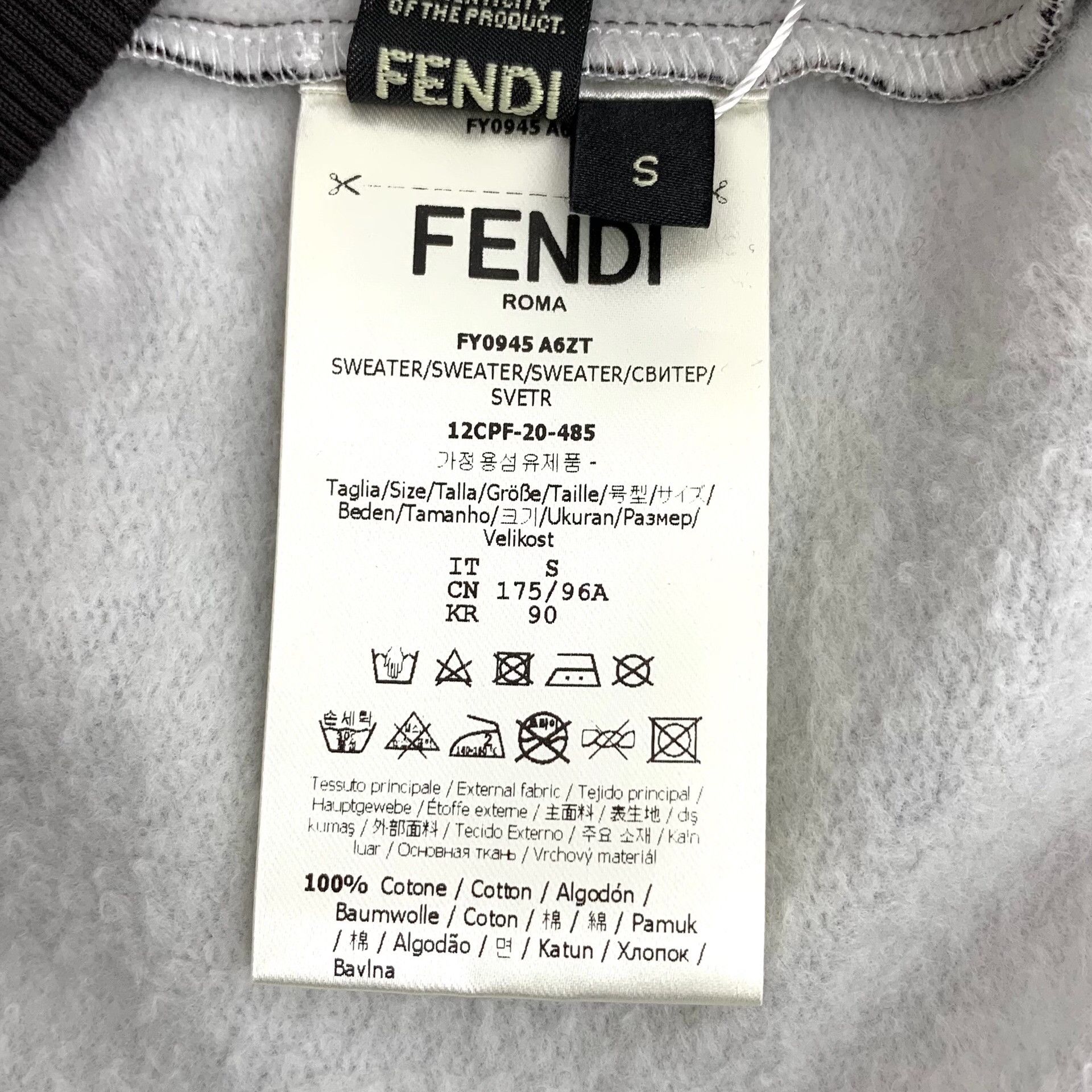 Fendi Fendi FF Monogram Hoodie Size S Size US S / EU 44-46 / 1 - 6 Thumbnail