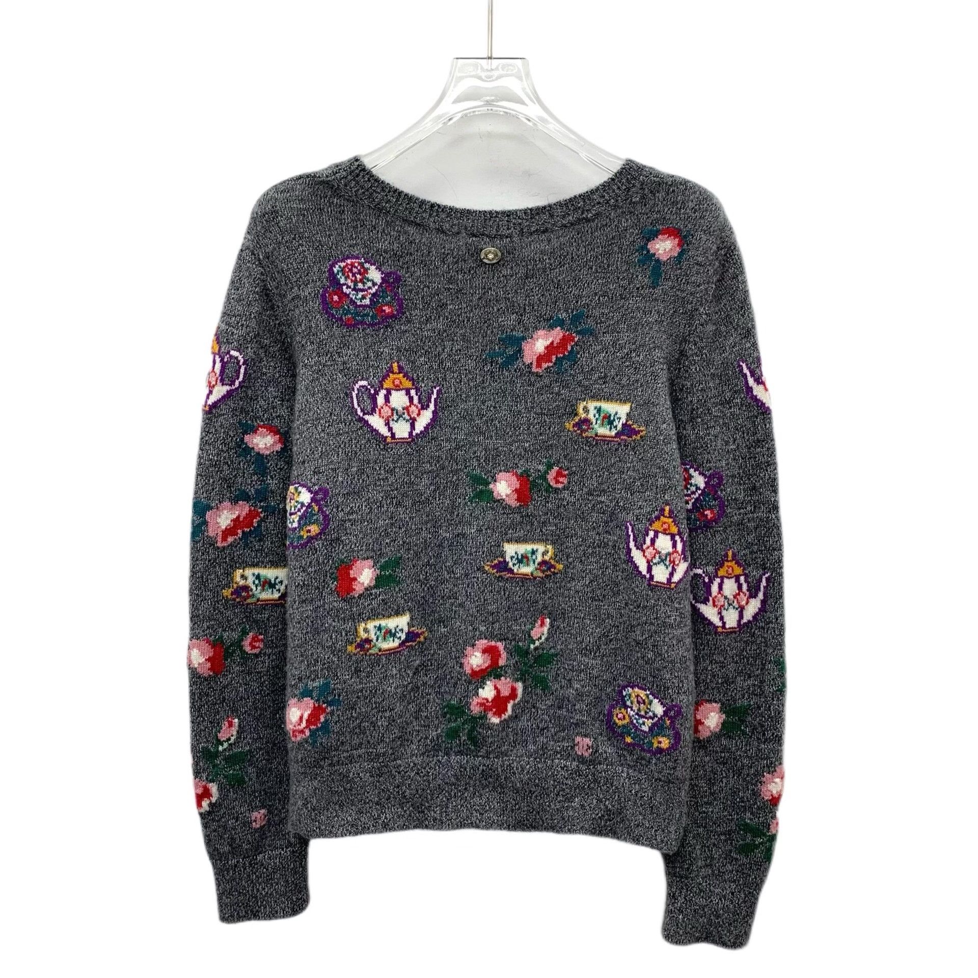 Chanel Chanel Floral Intarsia Cashmere Sweater 40 Size M / US 6-8 / IT 42-44 - 2 Thumbnail