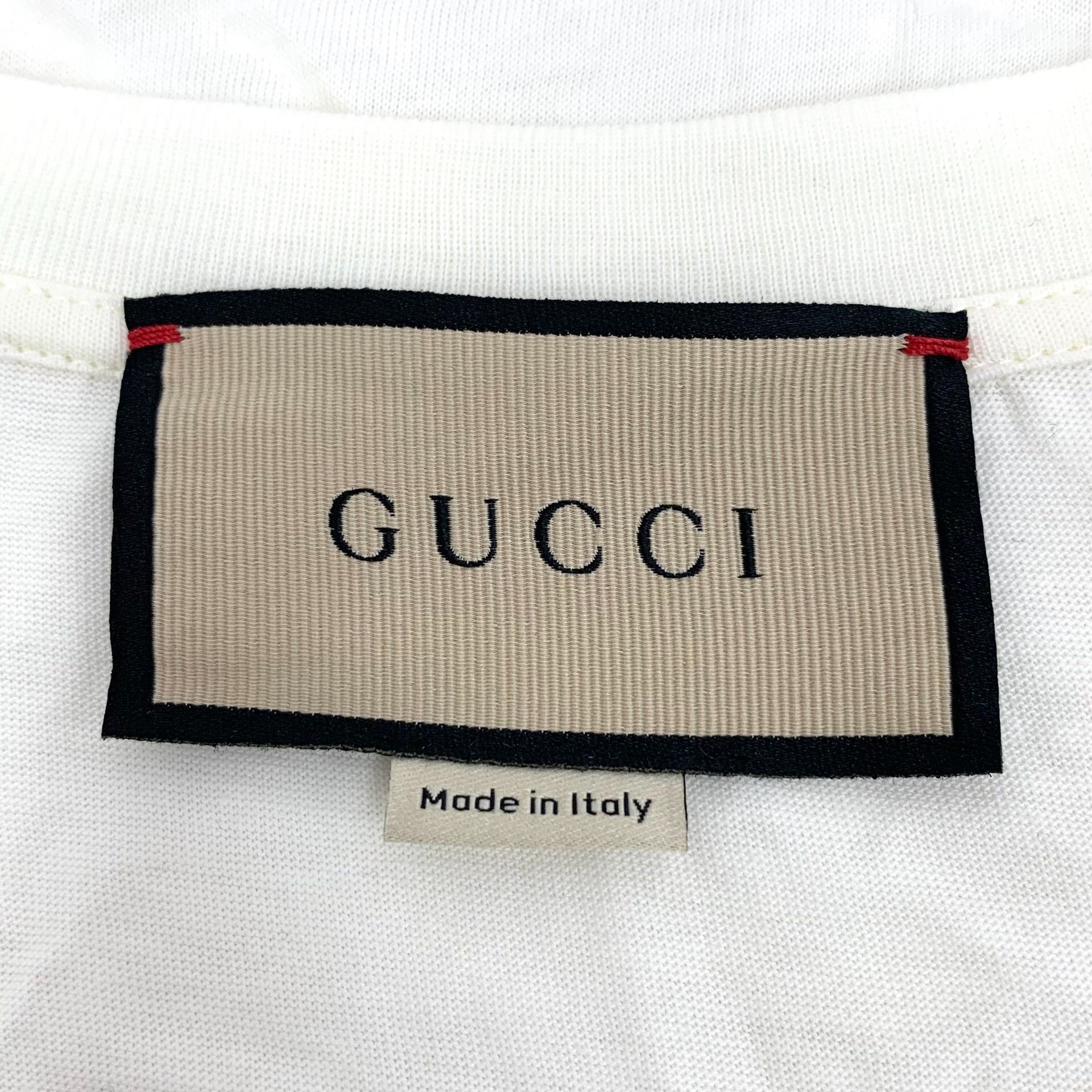 Gucci Gucci Logo Print Cotton T-Shirt Size M Size US M / EU 48-50 / 2 - 5 Thumbnail