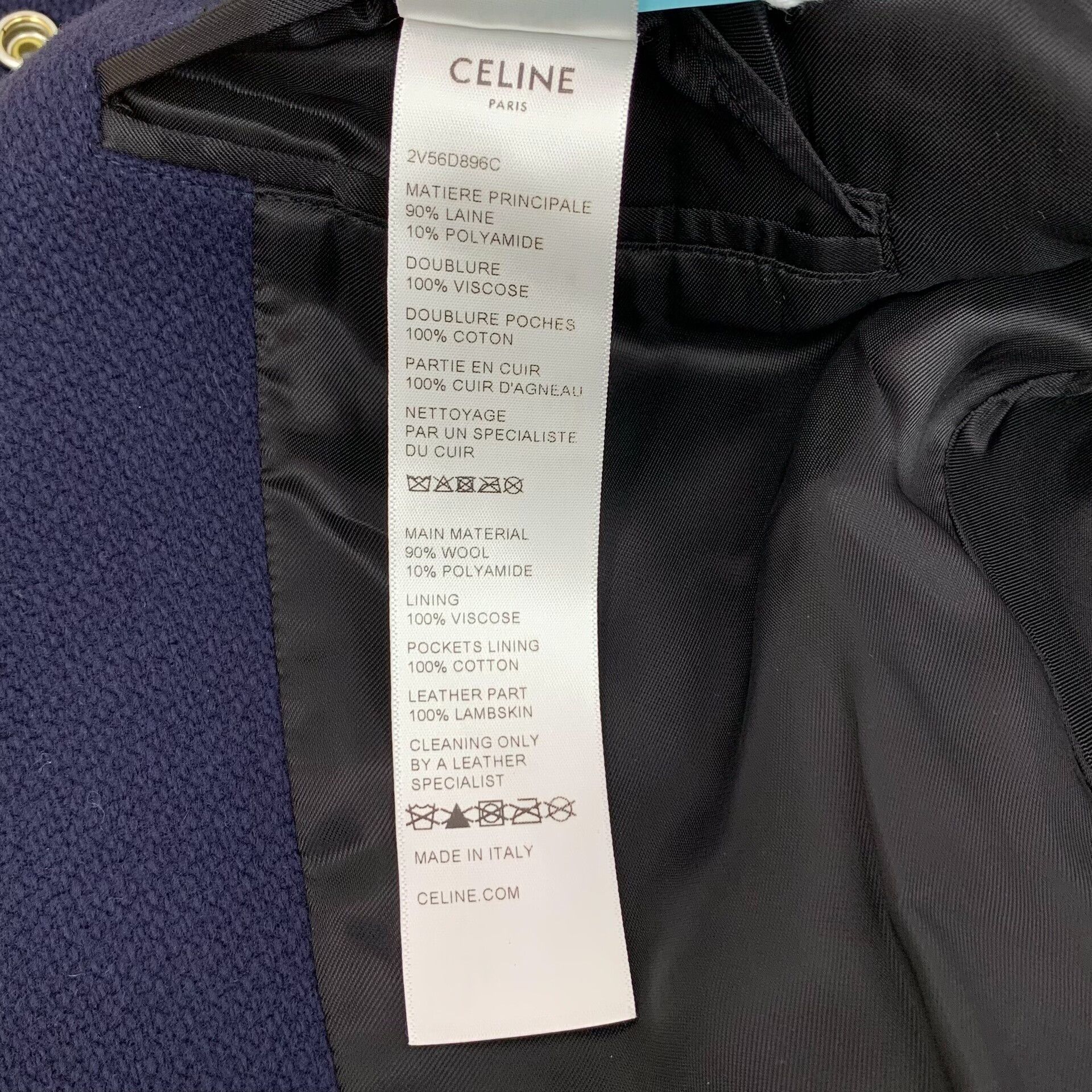 Celine Celine Wool Lambskin Varsity Jacket Size 46 Size US S / EU 44-46 / 1 - 7 Thumbnail