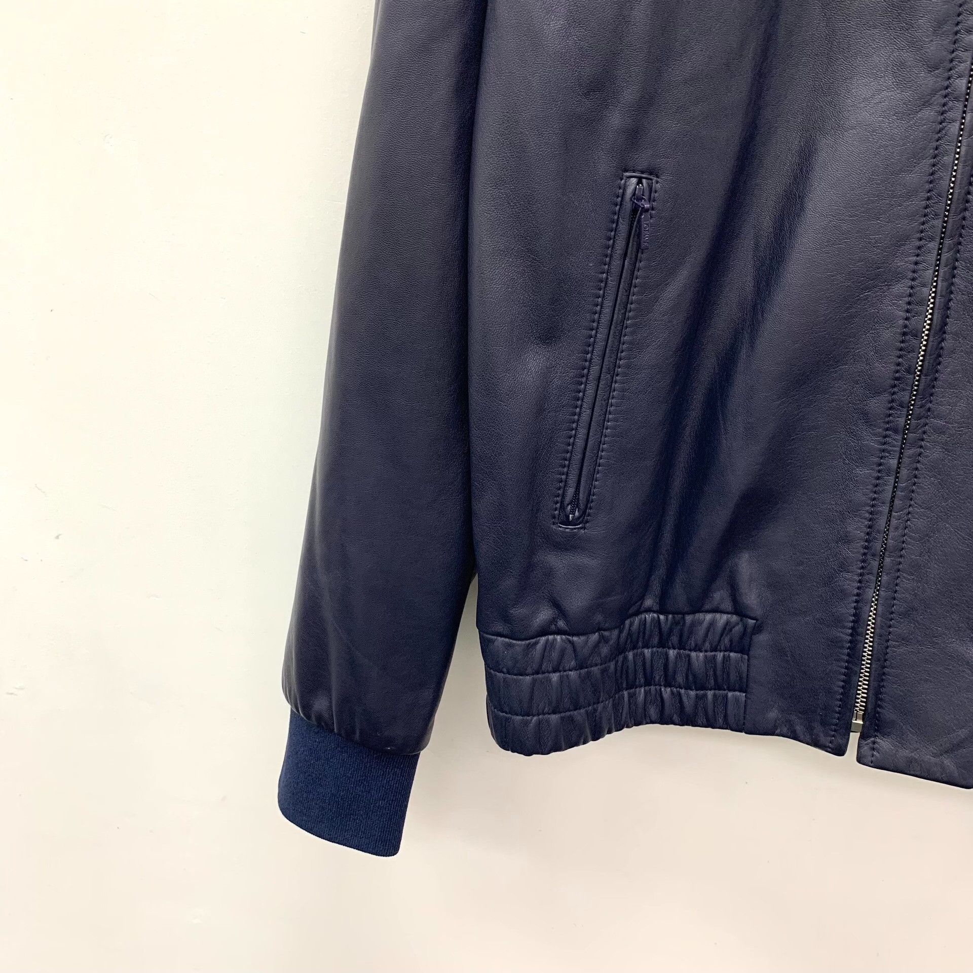 Loewe Loewe Lambskin Logo Zip Leather Jacket Size 38 Size S / US 4 / IT 40 - 4 Thumbnail