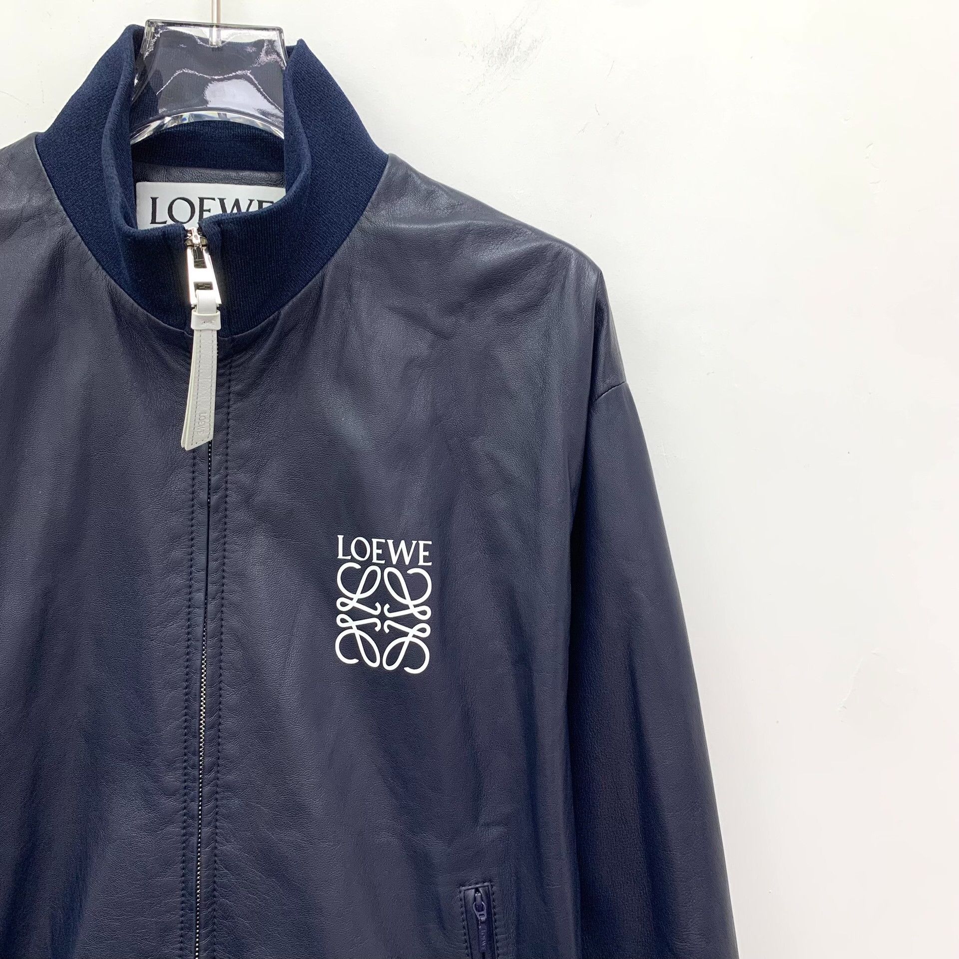 Loewe Loewe Lambskin Logo Zip Leather Jacket Size 38 Size S / US 4 / IT 40 - 3 Thumbnail
