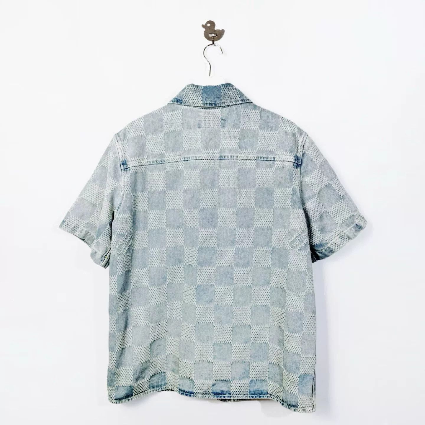 Louis Vuitton Louis Vuitton Damier Denim Short Sleeve Shirt Size L Size US L / EU 52-54 / 3 - 2 Thumbnail