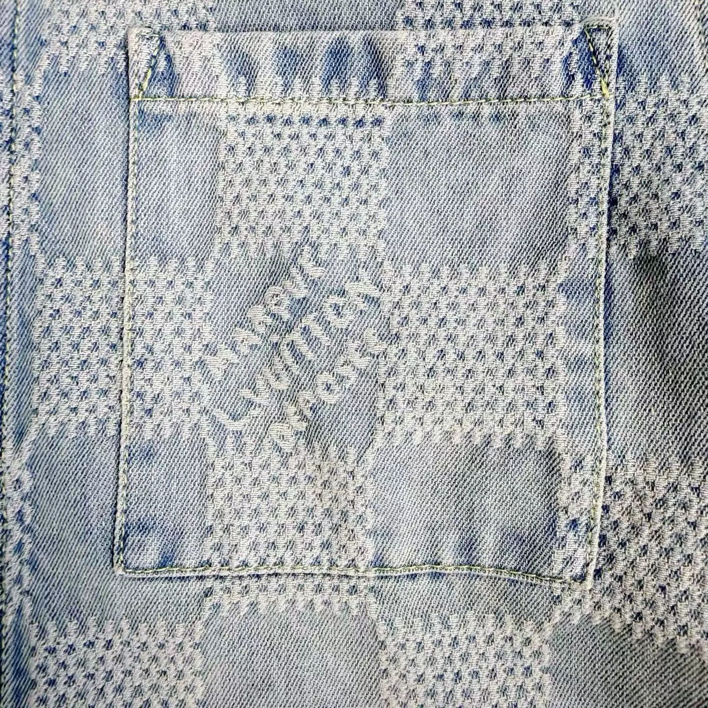 Louis Vuitton Louis Vuitton Damier Denim Short Sleeve Shirt Size L Size US L / EU 52-54 / 3 - 4 Thumbnail
