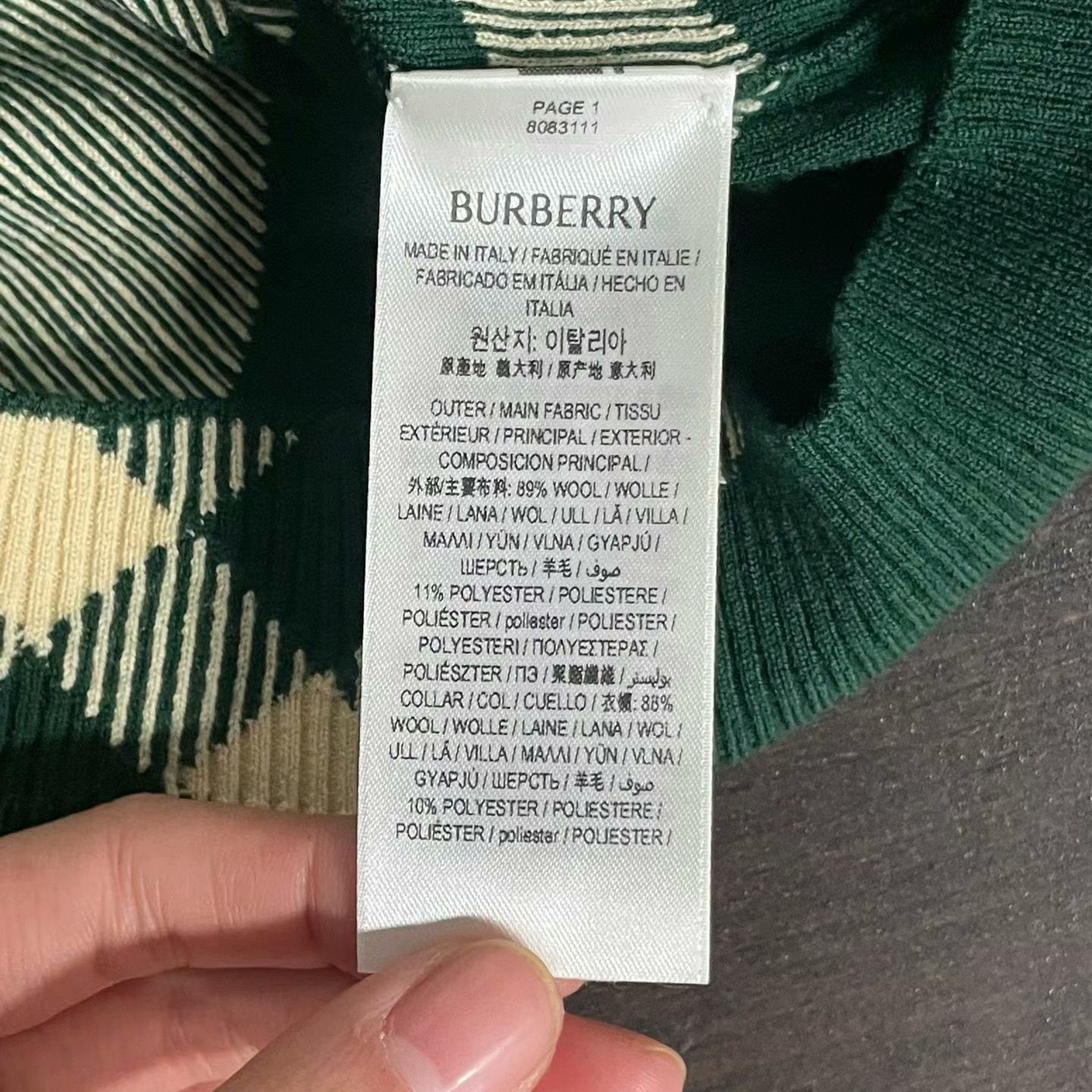 Burberry Burberry Check Knit Polo Shirt US M Size US M / EU 48-50 / 2 - 3 Thumbnail