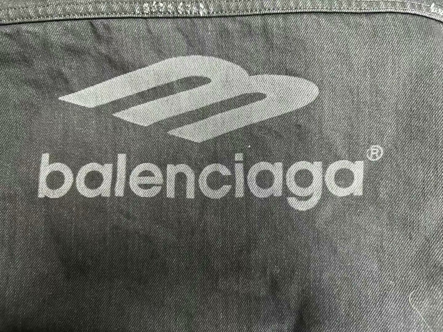 Balenciaga Balenciaga Logo Embroidered Denim Jacket Size M Size US M / EU 48-50 / 2 - 3 Thumbnail