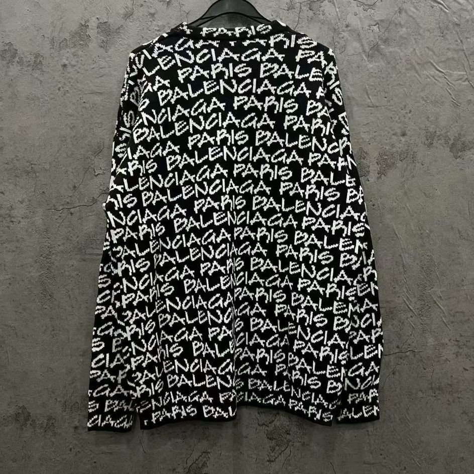 Balenciaga Balenciaga Allover Logo Knit Sweater S Size US S / EU 44-46 / 1 - 2 Thumbnail