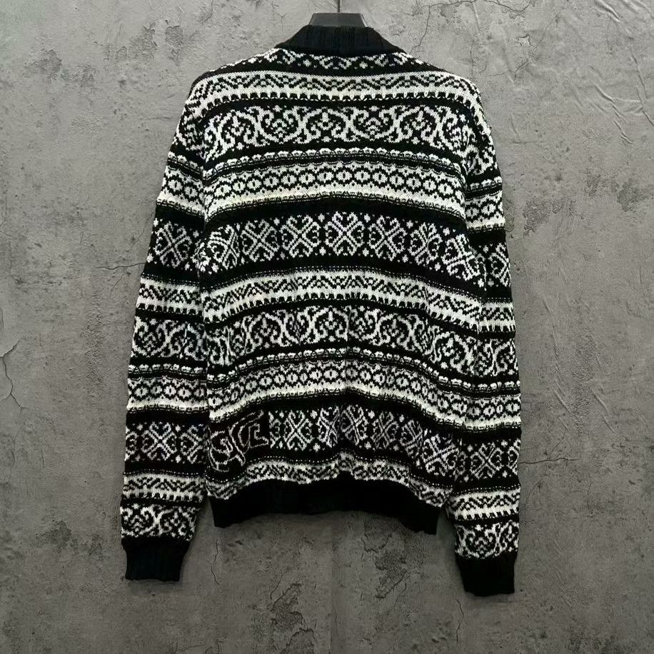 Versace Versace Patterned Knit Cardigan Size 48 Size US M / EU 48-50 / 2 - 2 Thumbnail
