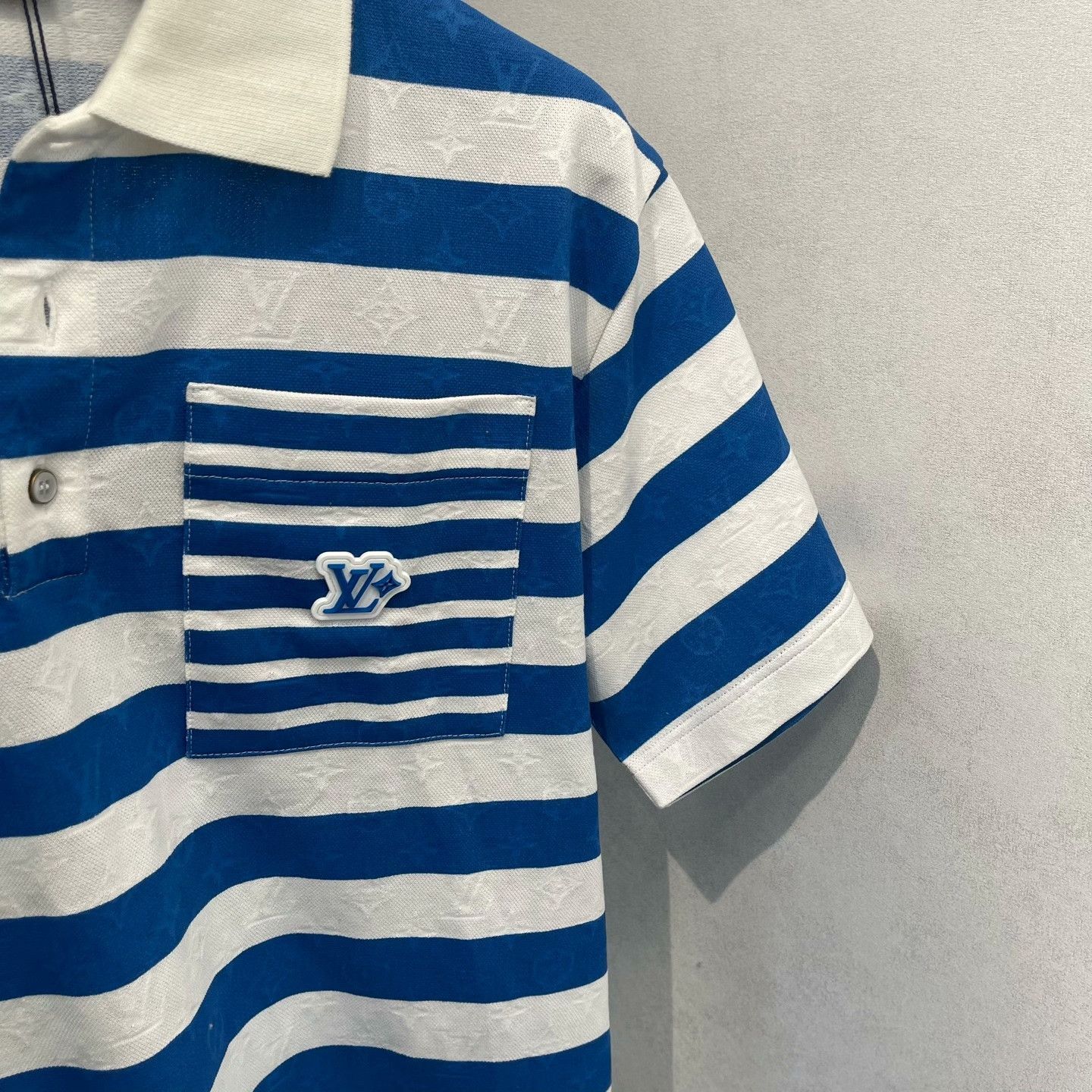 Louis Vuitton Louis Vuitton Monogram Striped Polo Shirt US M Size US M / EU 48-50 / 2 - 3 Thumbnail