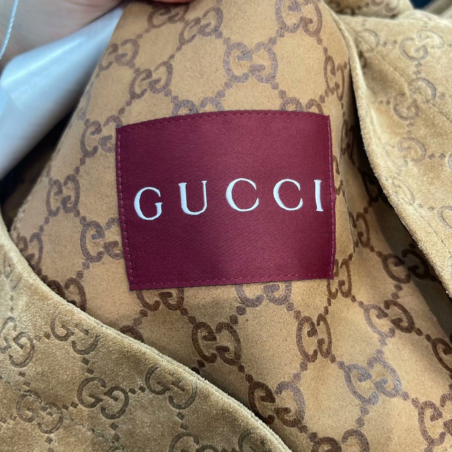Gucci Gucci Logo Print Suede Leather Jacket 46 Size US S / EU 44-46 / 1 - 4 Thumbnail