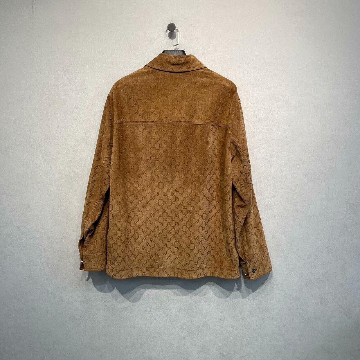 Gucci Gucci Logo Print Suede Leather Jacket 46 Size US S / EU 44-46 / 1 - 2 Thumbnail