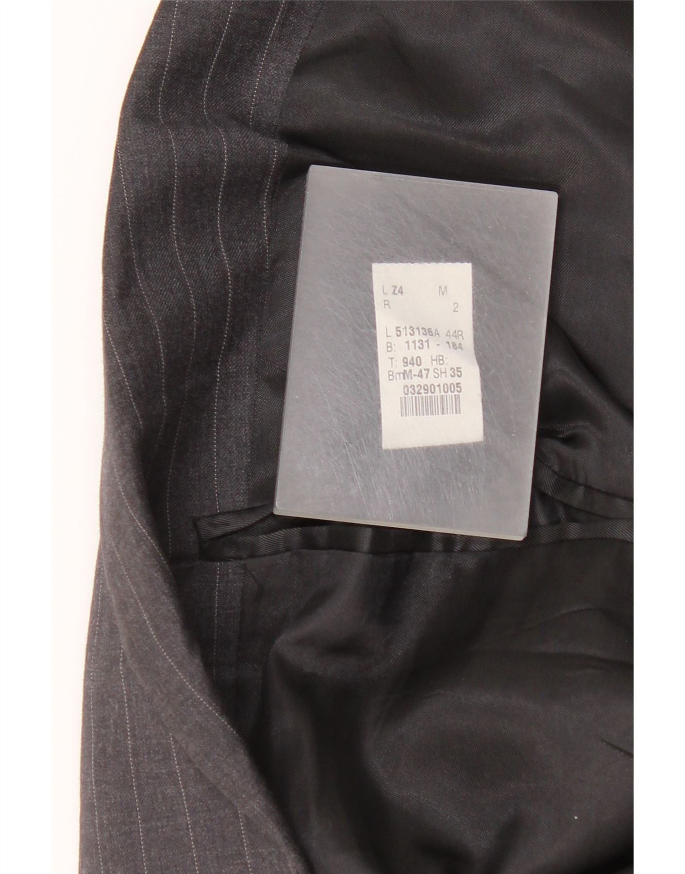 Ralph Lauren Mens 2 Button Blazer Jacket UK 44 XL Grey Pinstripe Wool Size US L / EU 52-54 / 3 - 4 Thumbnail