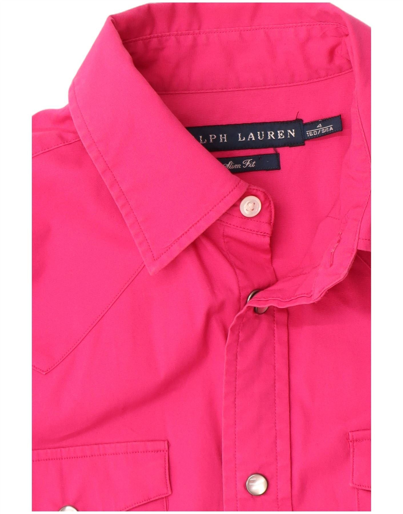Ralph Lauren Womens Slim Fit Shirt US 4 Small Pink Size XS / US 0-2 / IT 36-38 - 4 Thumbnail