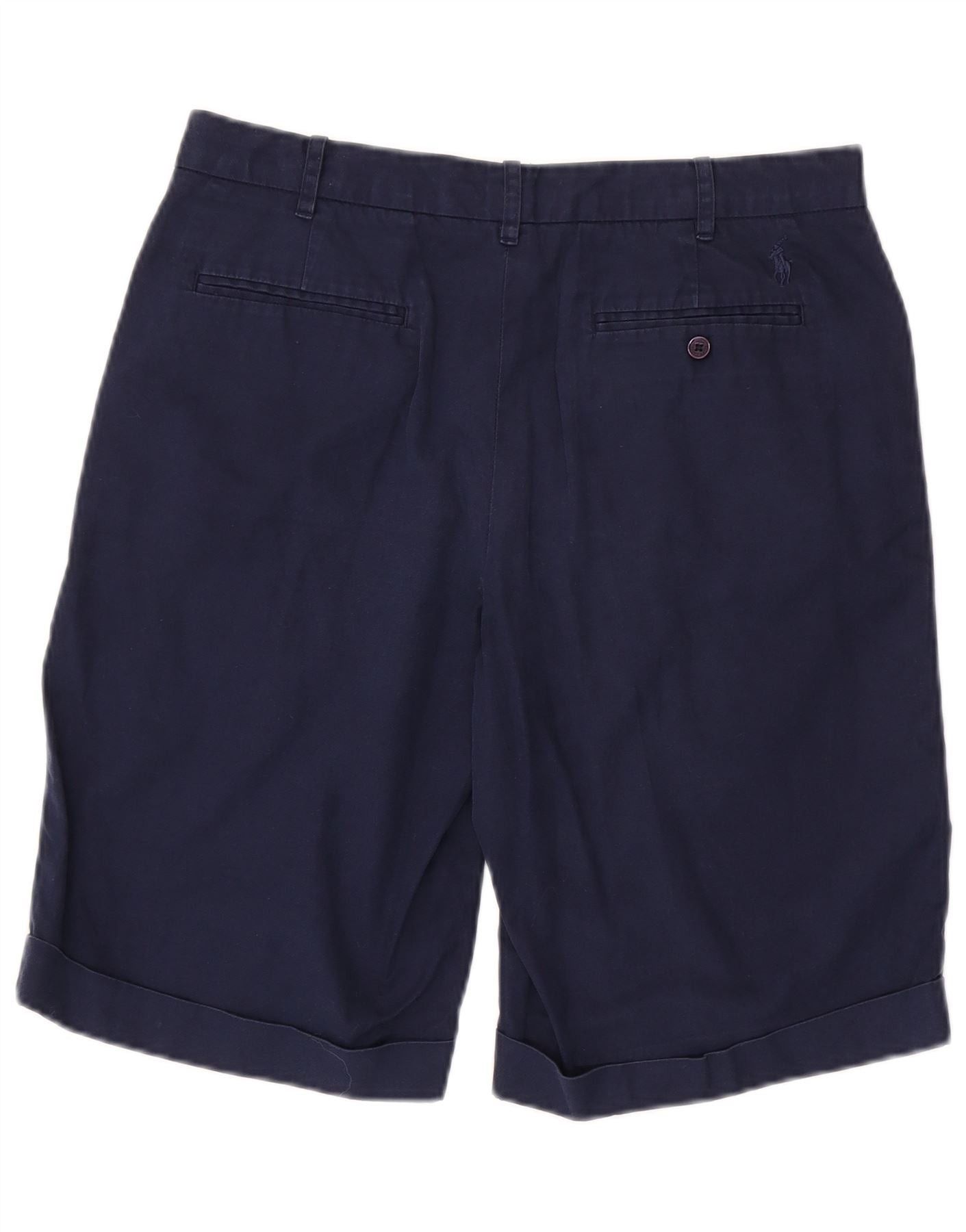 Ralph Lauren Womens Chino Shorts US 8 Medium W30 Navy Blue Cotton Size 27" / US 4 / IT 40 - 2 Thumbnail