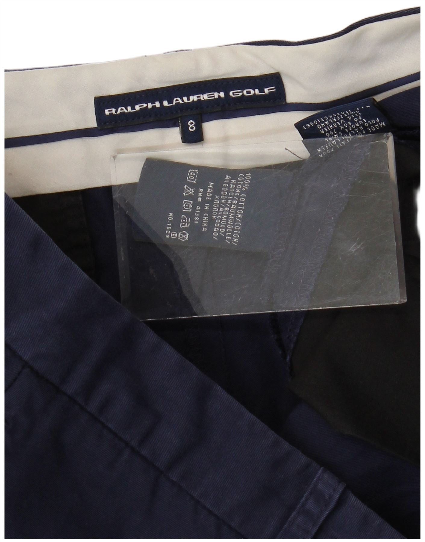 Ralph Lauren Womens Chino Shorts US 8 Medium W30 Navy Blue Cotton Size 27" / US 4 / IT 40 - 3 Thumbnail