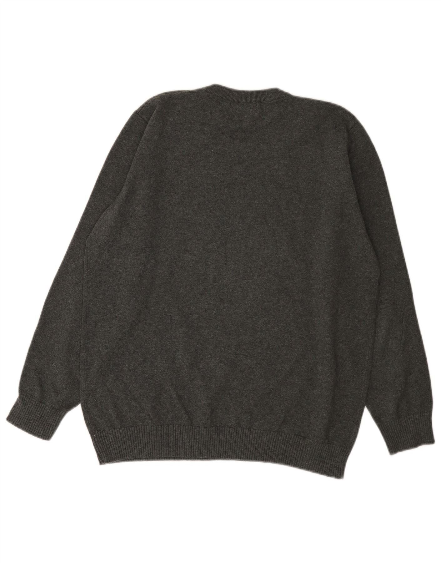 Polo Ralph Lauren Womens Crew Neck Jumper Sweater UK 14 Medium Grey Cotton Size M / US 6-8 / IT 42-44 - 2 Thumbnail