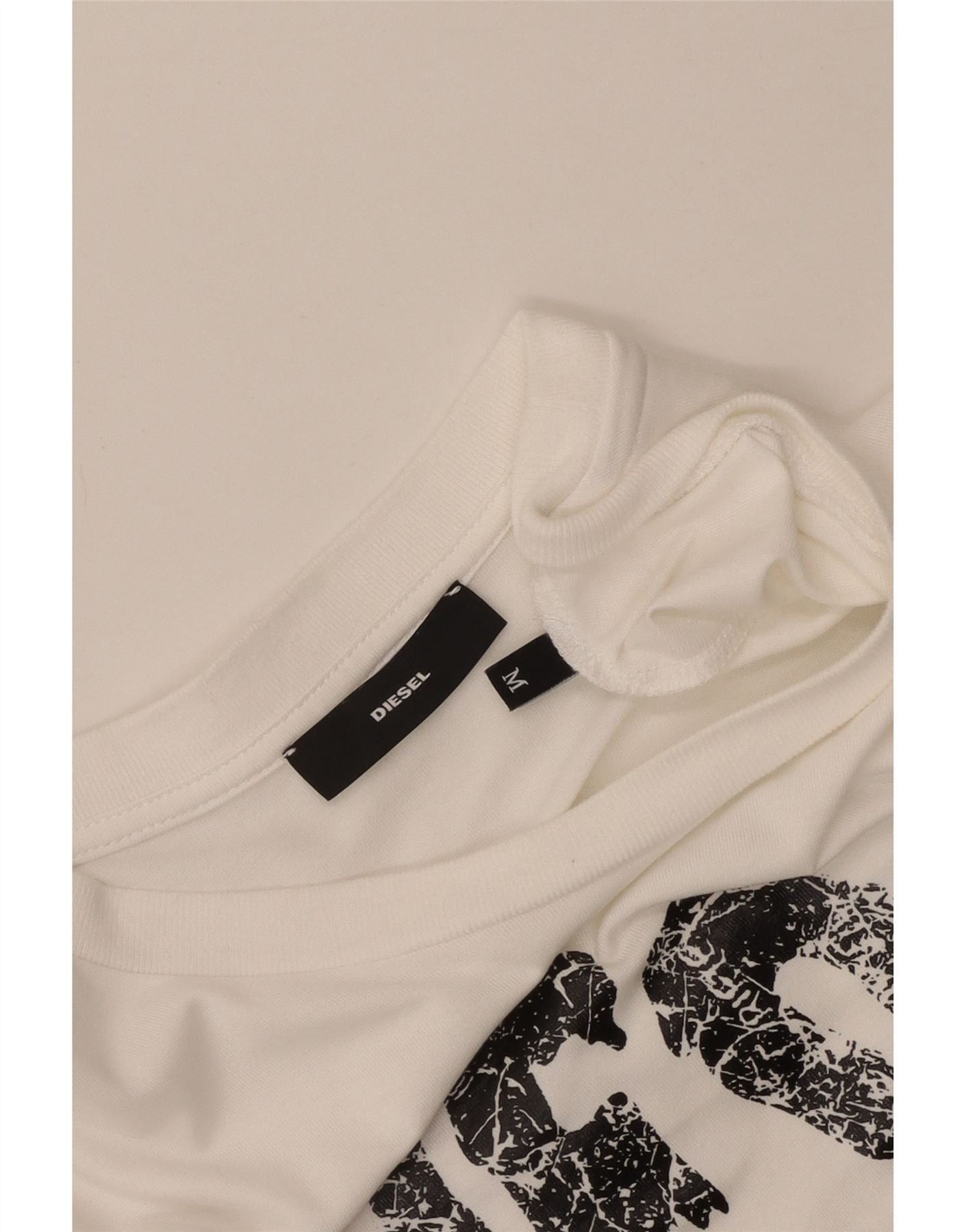 Diesel Womens Graphic T-Shirt Dress UK 14 Medium White Size L / US 10 / IT 46 - 4 Thumbnail