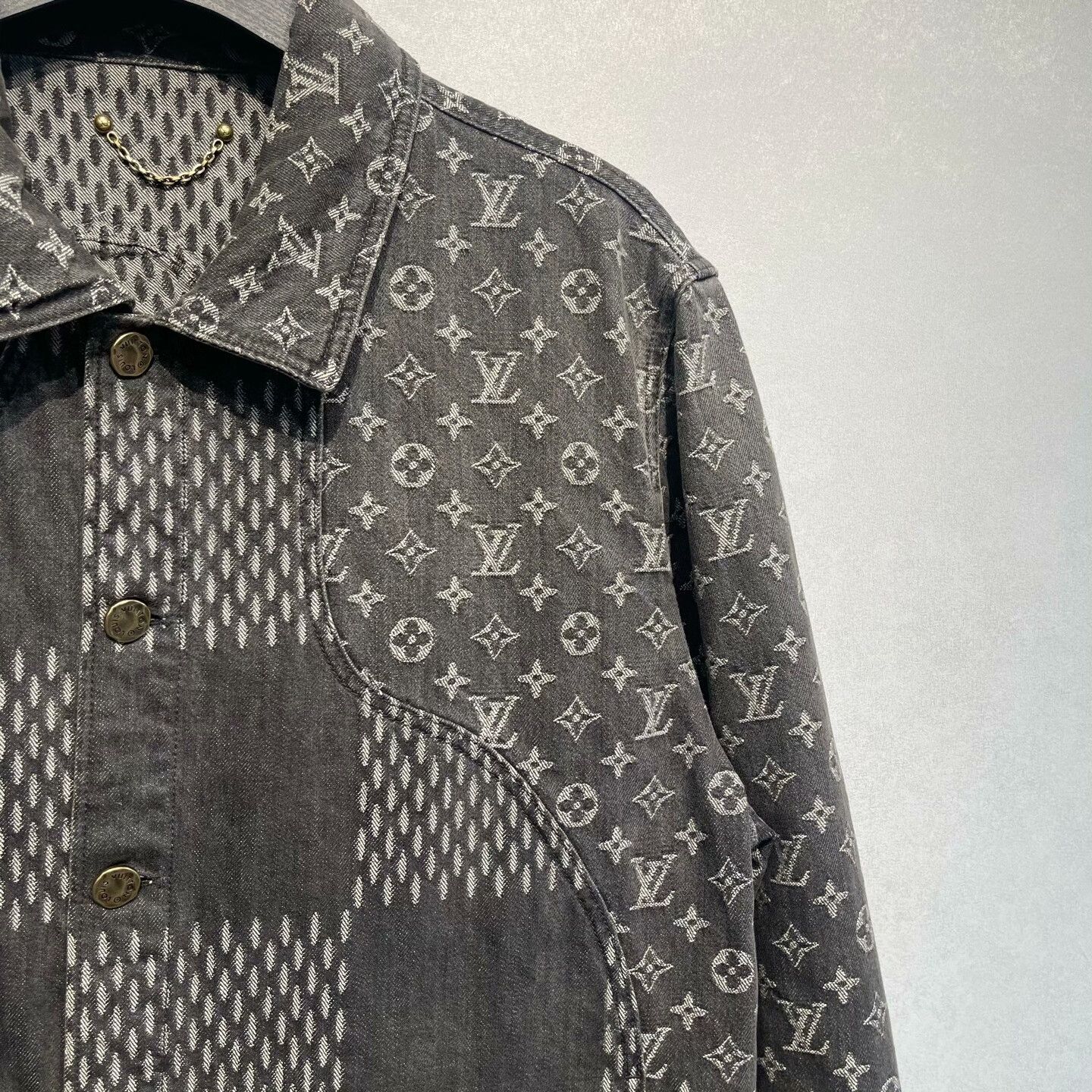 Louis Vuitton Louis Vuitton x Nigo Giant Damier Denim Jacket 56 Size US XL / EU 56 / 4 - 3 Thumbnail