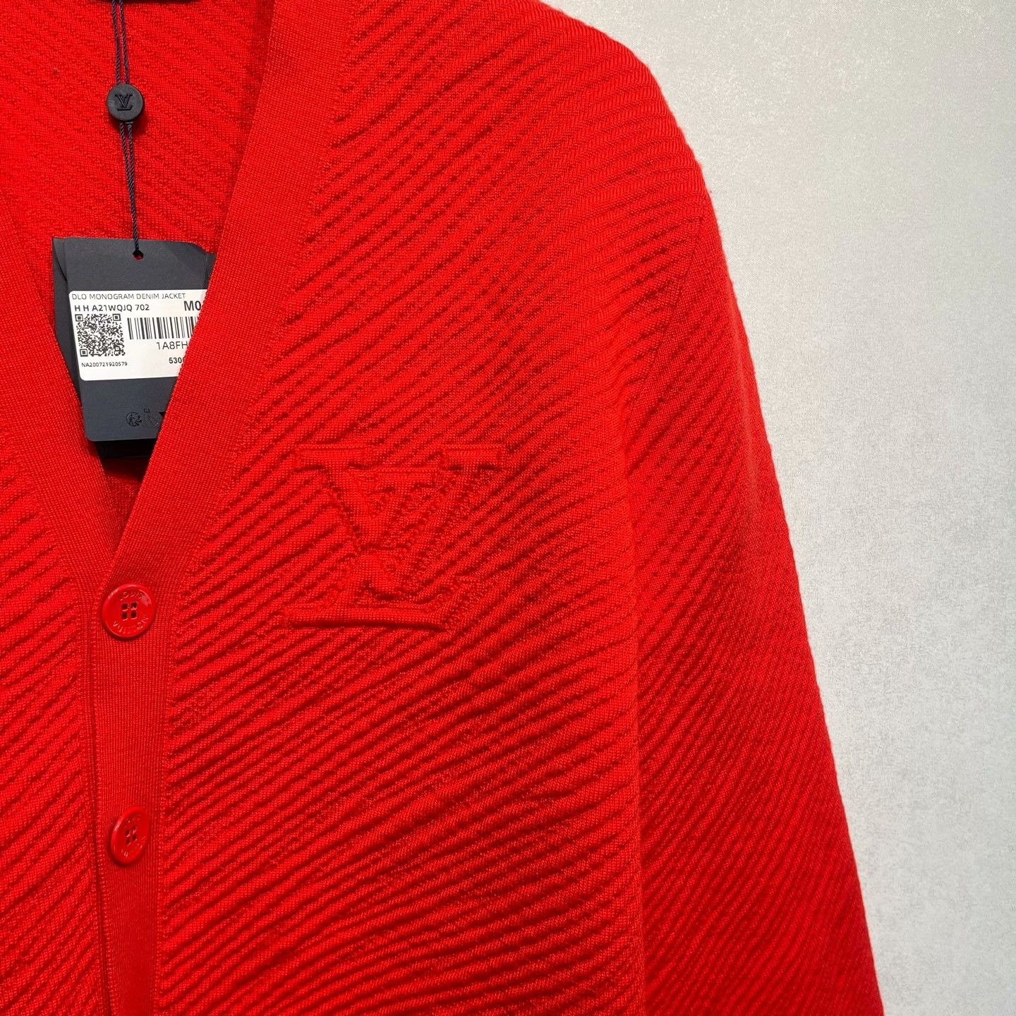 Louis Vuitton Louis Vuitton Red Monogram Knit Cardigan Size M Size US M / EU 48-50 / 2 - 3 Thumbnail