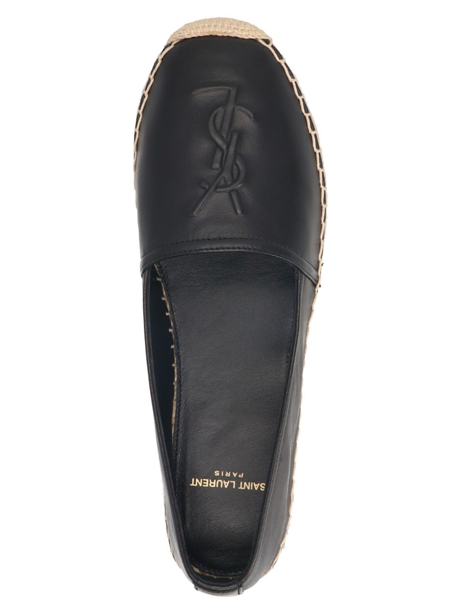 Saint Laurent Paris Logo Leather Espadrilles Size US 6.5 / IT 36.5 - 3 Thumbnail