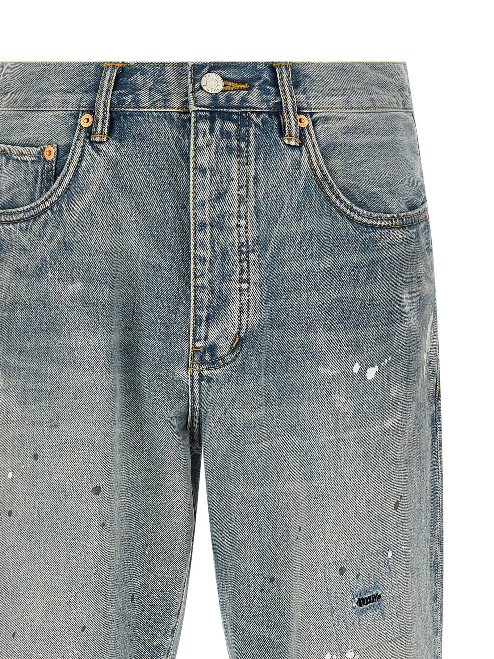 Purple 'P011 Vintage Slash Paint' Jeans Size US 30 / EU 46 - 3 Thumbnail
