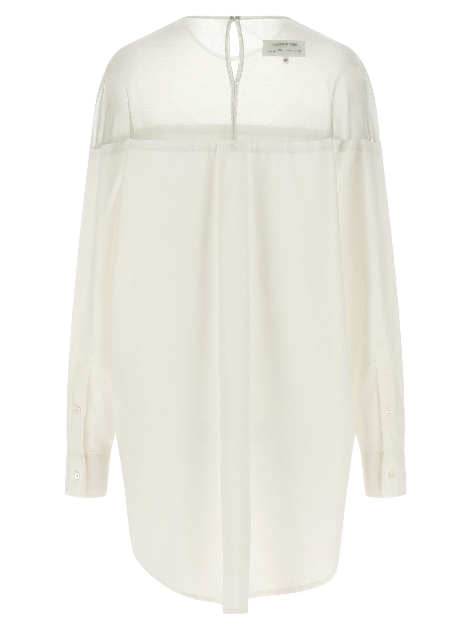 Maison Margiela Tulle Insert Shirt Size XS / US 0-2 / IT 36-38 - 2 Thumbnail