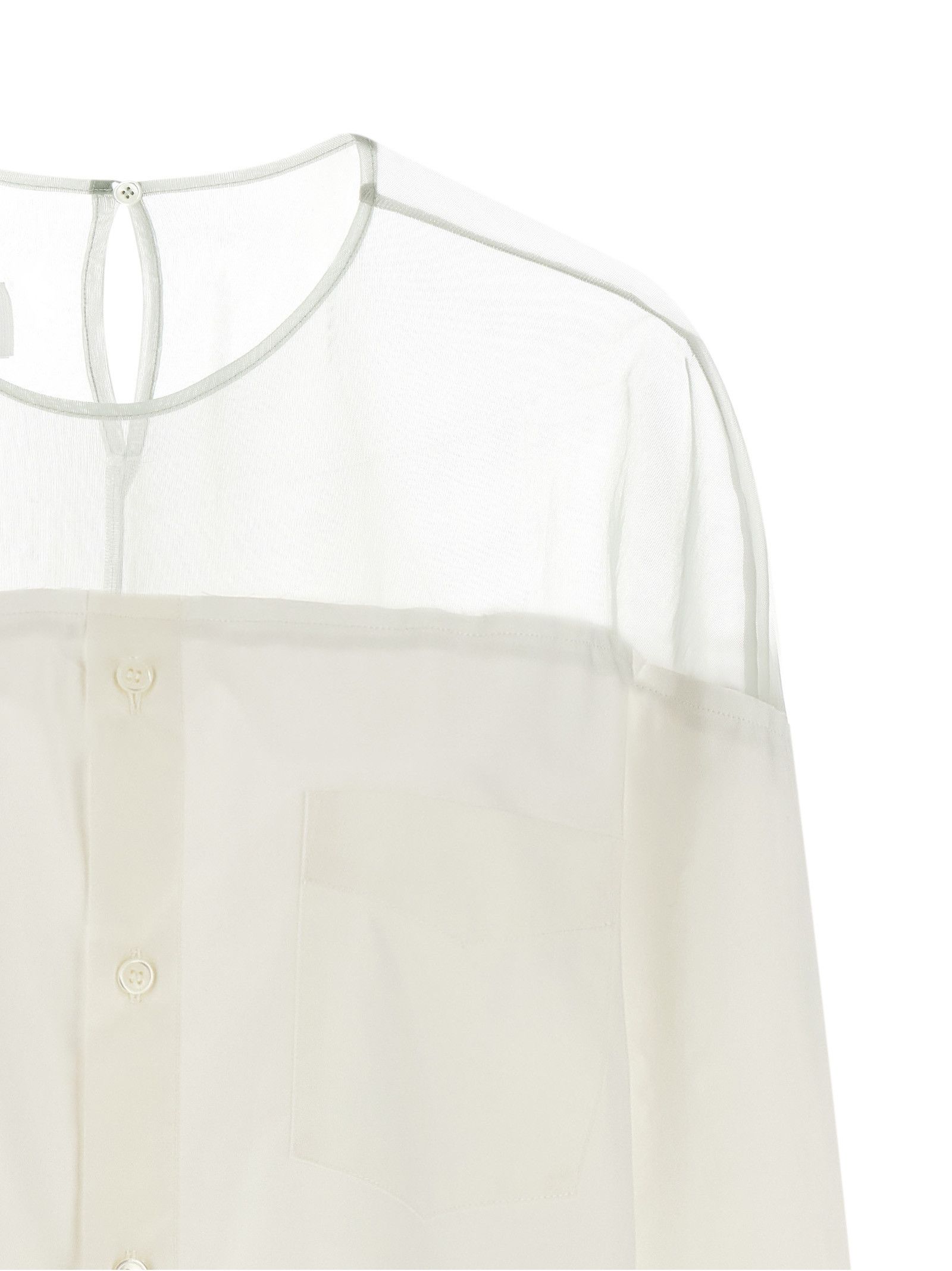 Maison Margiela Tulle Insert Shirt Size M / US 6-8 / IT 42-44 - 3 Thumbnail