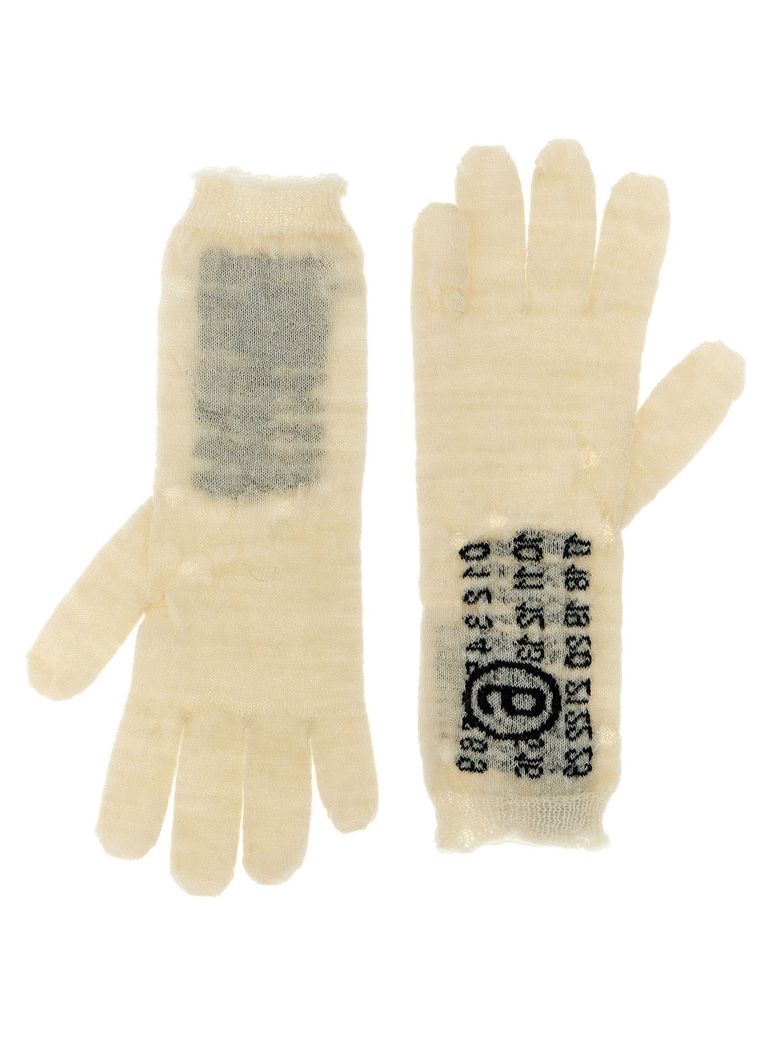 Maison Margiela 'Numeric Signature Mm6' Gloves Size ONE SIZE - 2 Thumbnail