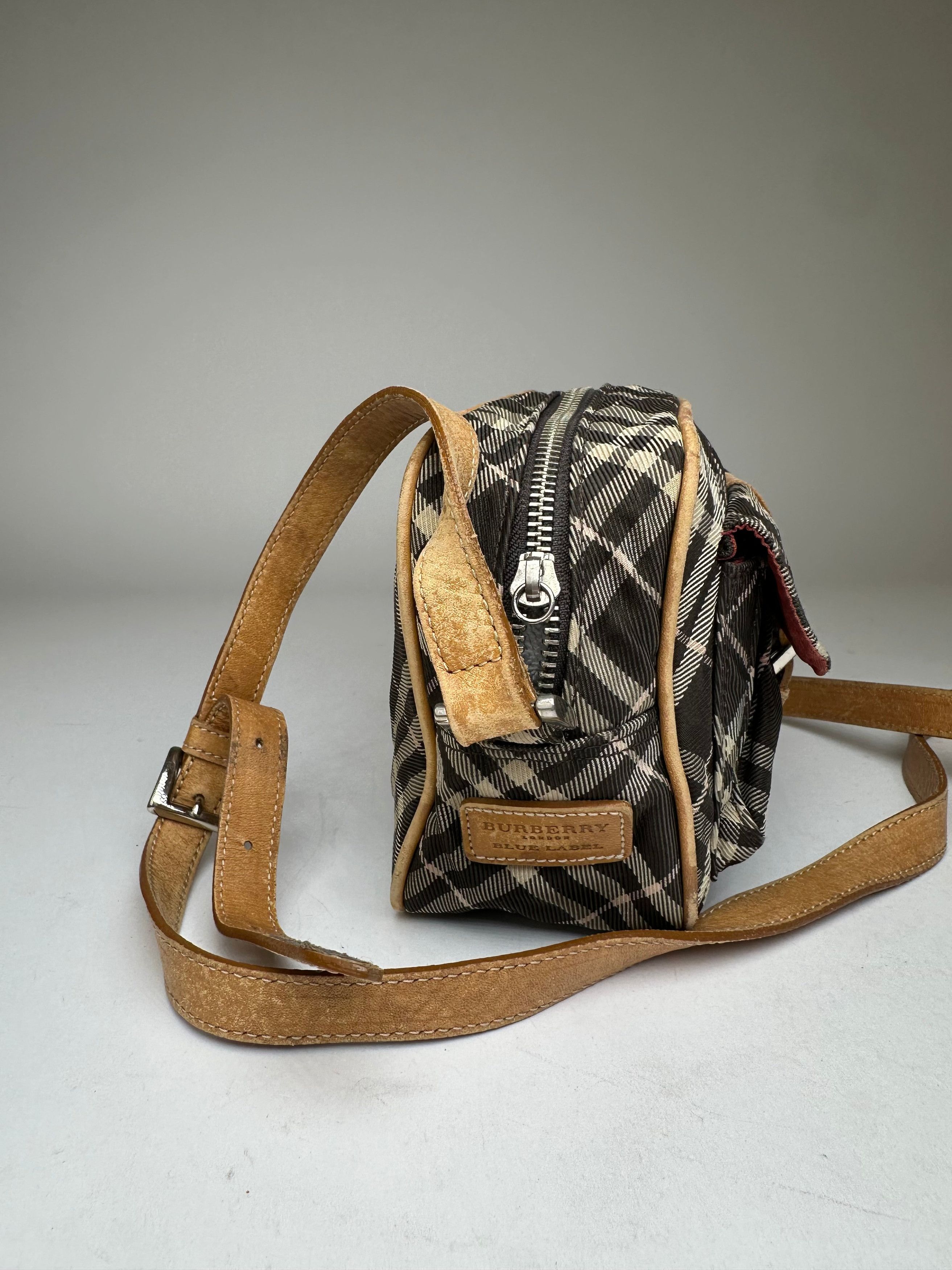 Burberry Vintage Checked Crossbody Bag Black White Brown Size ONE SIZE - 8 Thumbnail