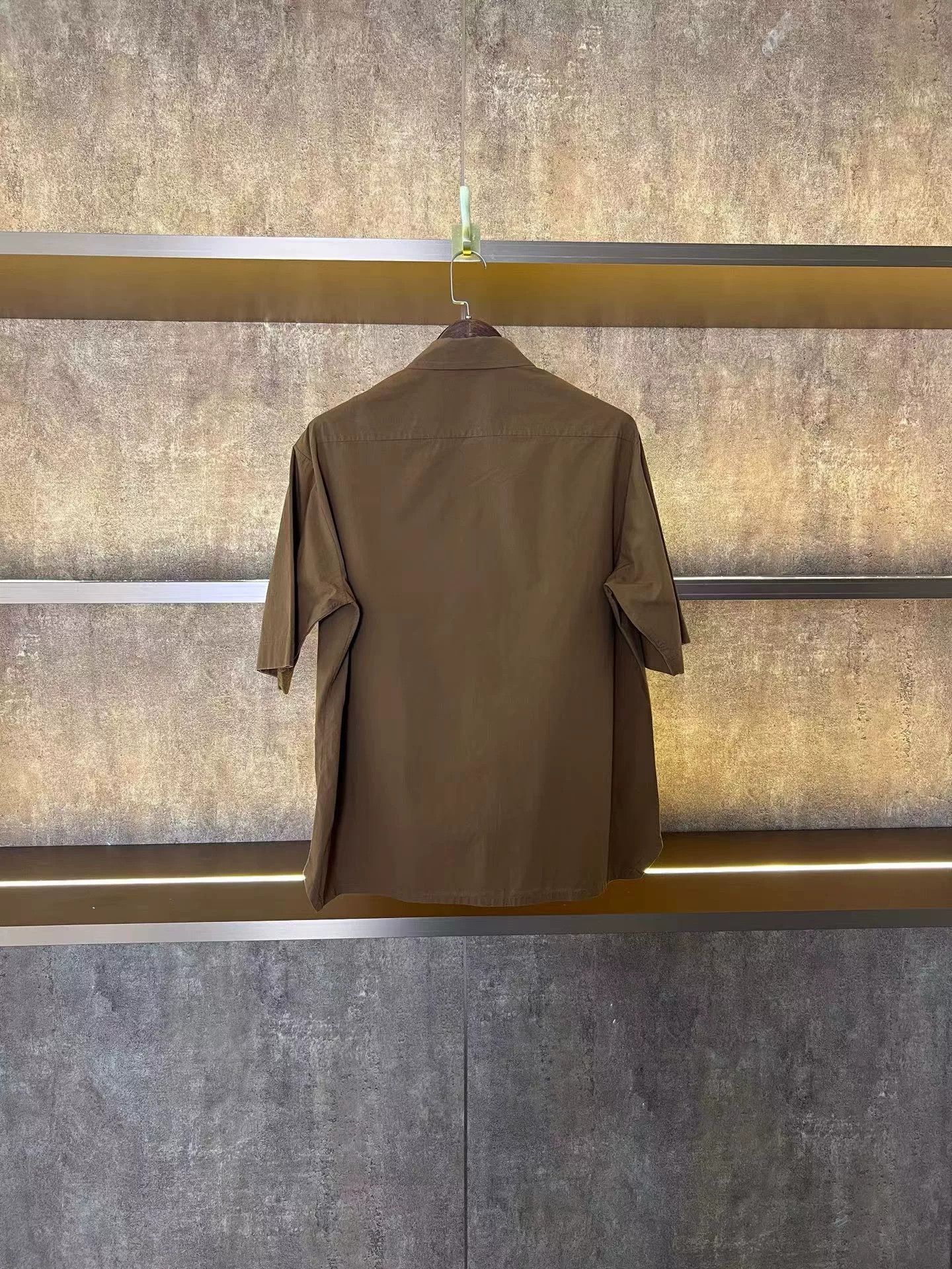 Bottega Veneta Bottega Veneta Brown Short Sleeve Shirt 40 Size US XXS / EU 40 - 2 Thumbnail