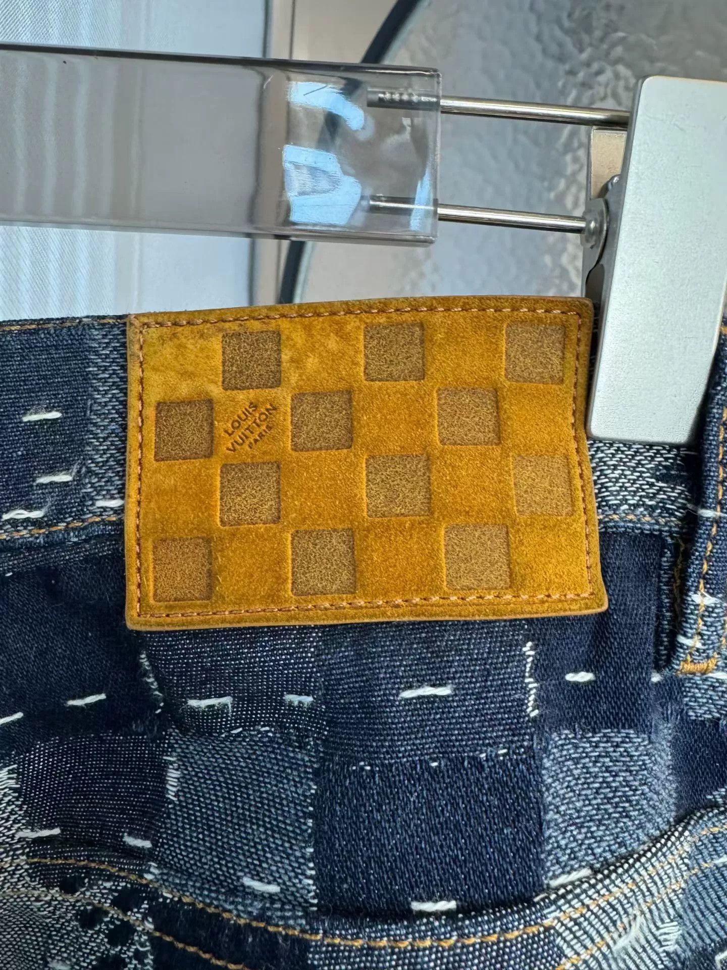Louis Vuitton Louis Vuitton x Nigo Damier Patchwork Jeans 29 Size US 29 - 6 Thumbnail