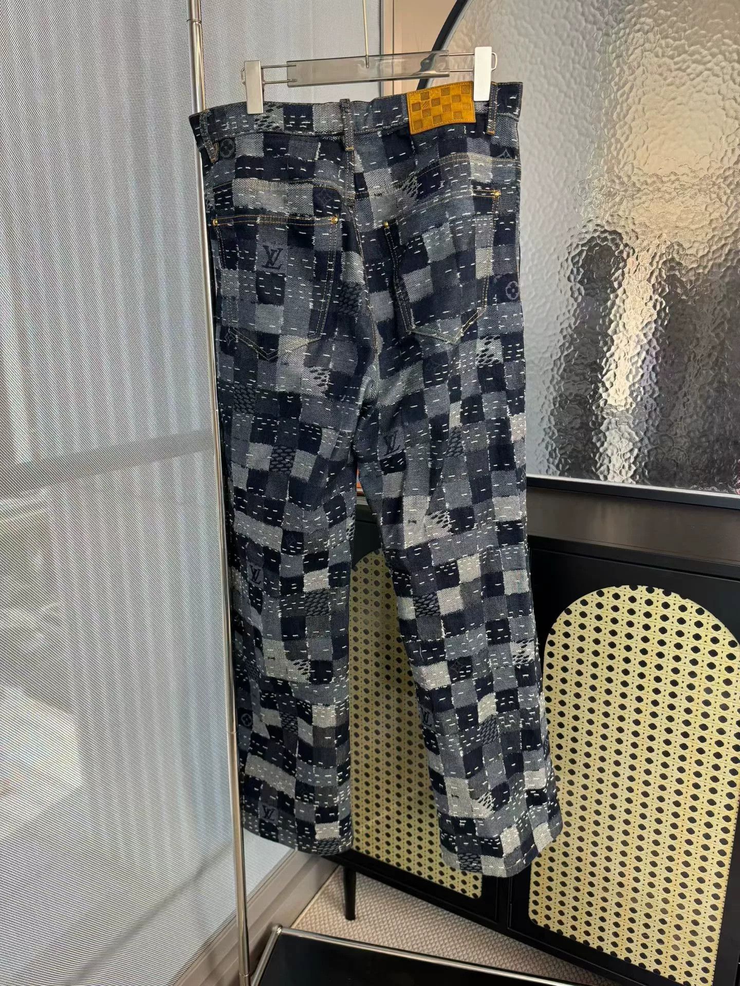 Louis Vuitton Louis Vuitton x Nigo Damier Patchwork Jeans 29 Size US 29 - 2 Thumbnail