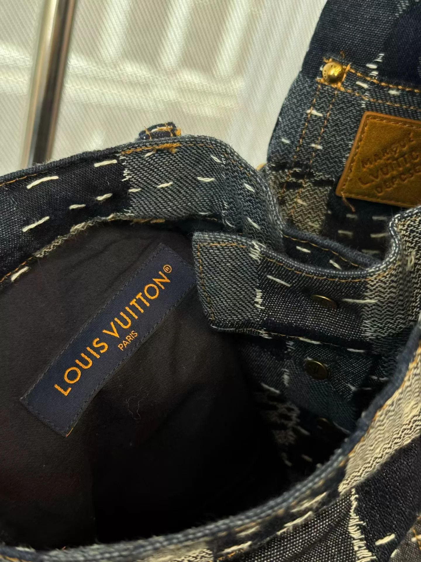 Louis Vuitton Louis Vuitton x Nigo Damier Patchwork Jeans 29 Size US 29 - 4 Thumbnail