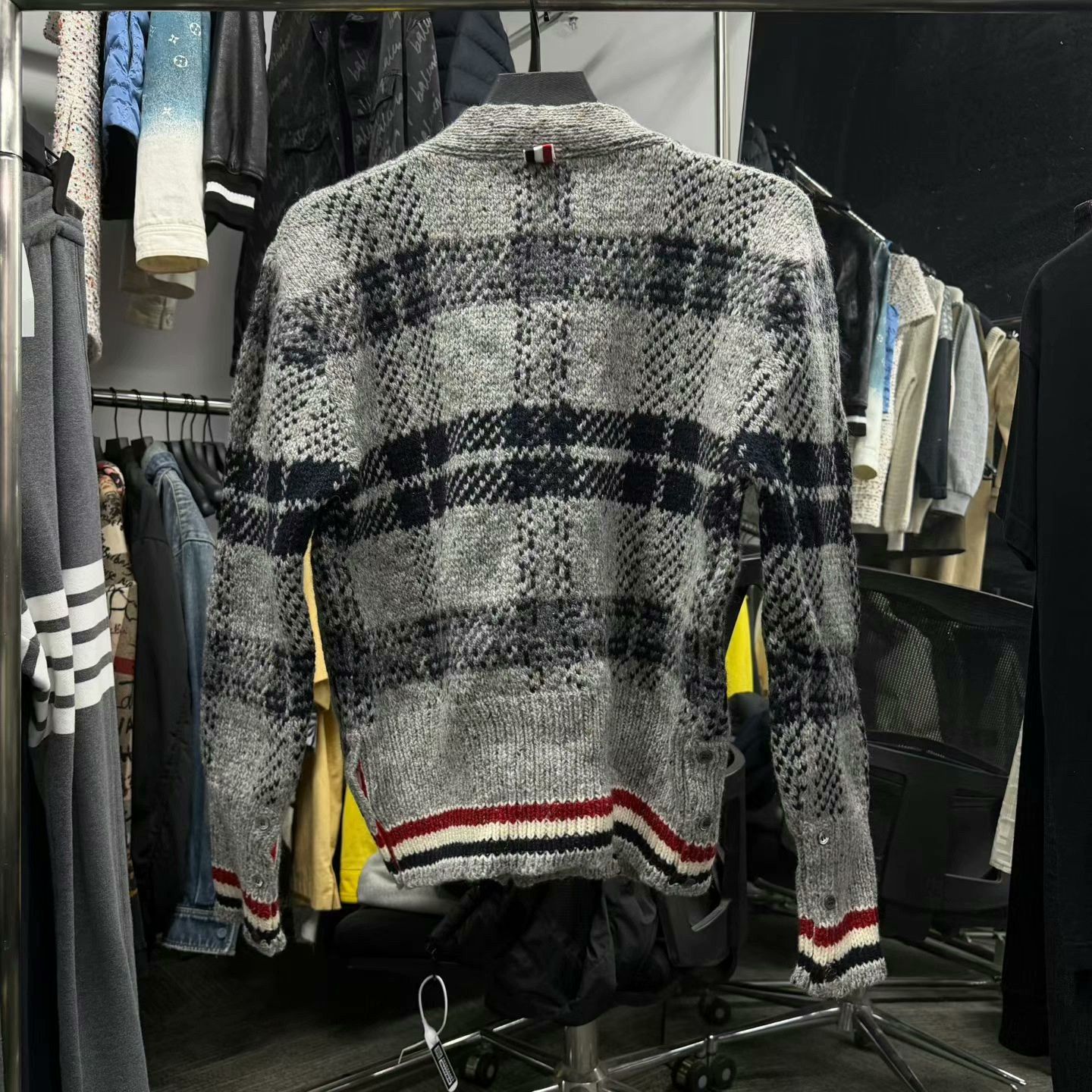 Thom Browne Thom Browne Mohair Wool Plaid Cardigan Size 4 Size US XL / EU 56 / 4 - 2 Thumbnail