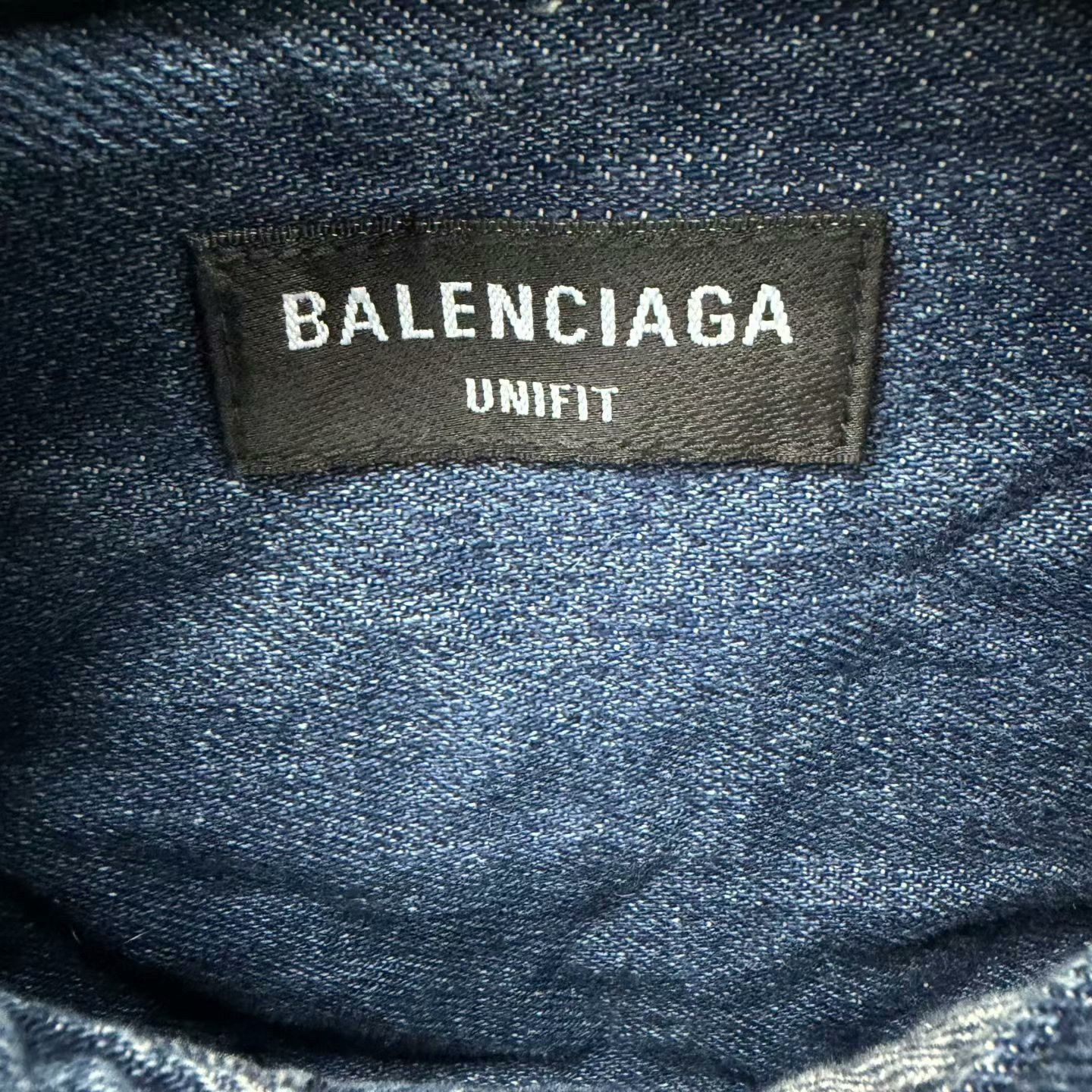 Balenciaga Balenciaga Denim Short Sleeve Shirt Size M Size US M / EU 48-50 / 2 - 3 Thumbnail