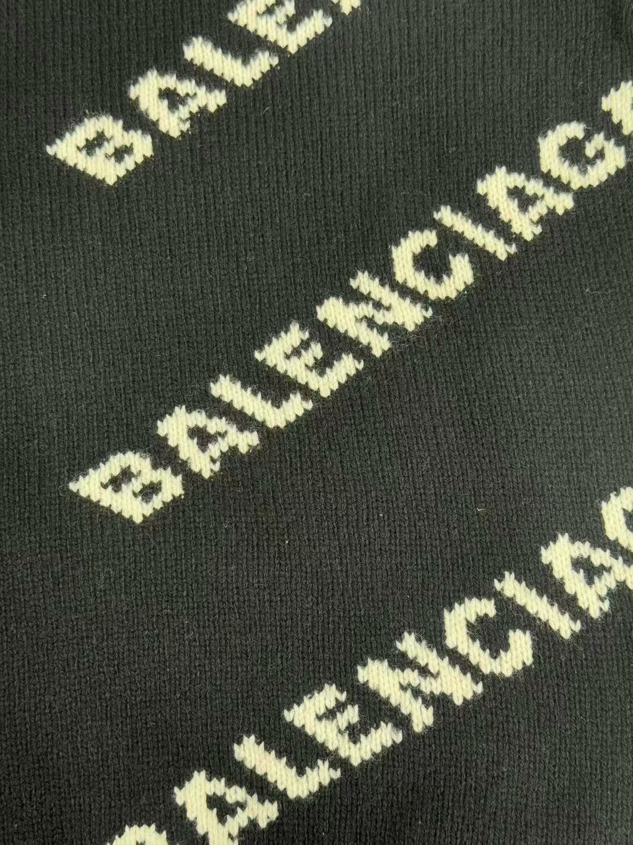 Balenciaga Balenciaga Allover Logo Intarsia Sweater Size S Size US S / EU 44-46 / 1 - 3 Thumbnail