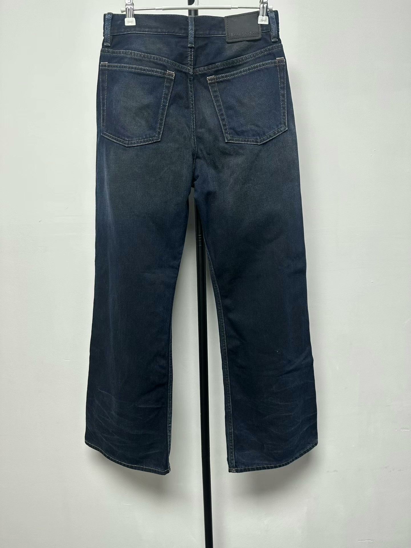 Acne Studios Acne Studios Dark Wash Wide Leg Jeans Size 25 Size 25" / US 0 / IT 36 - 2 Thumbnail