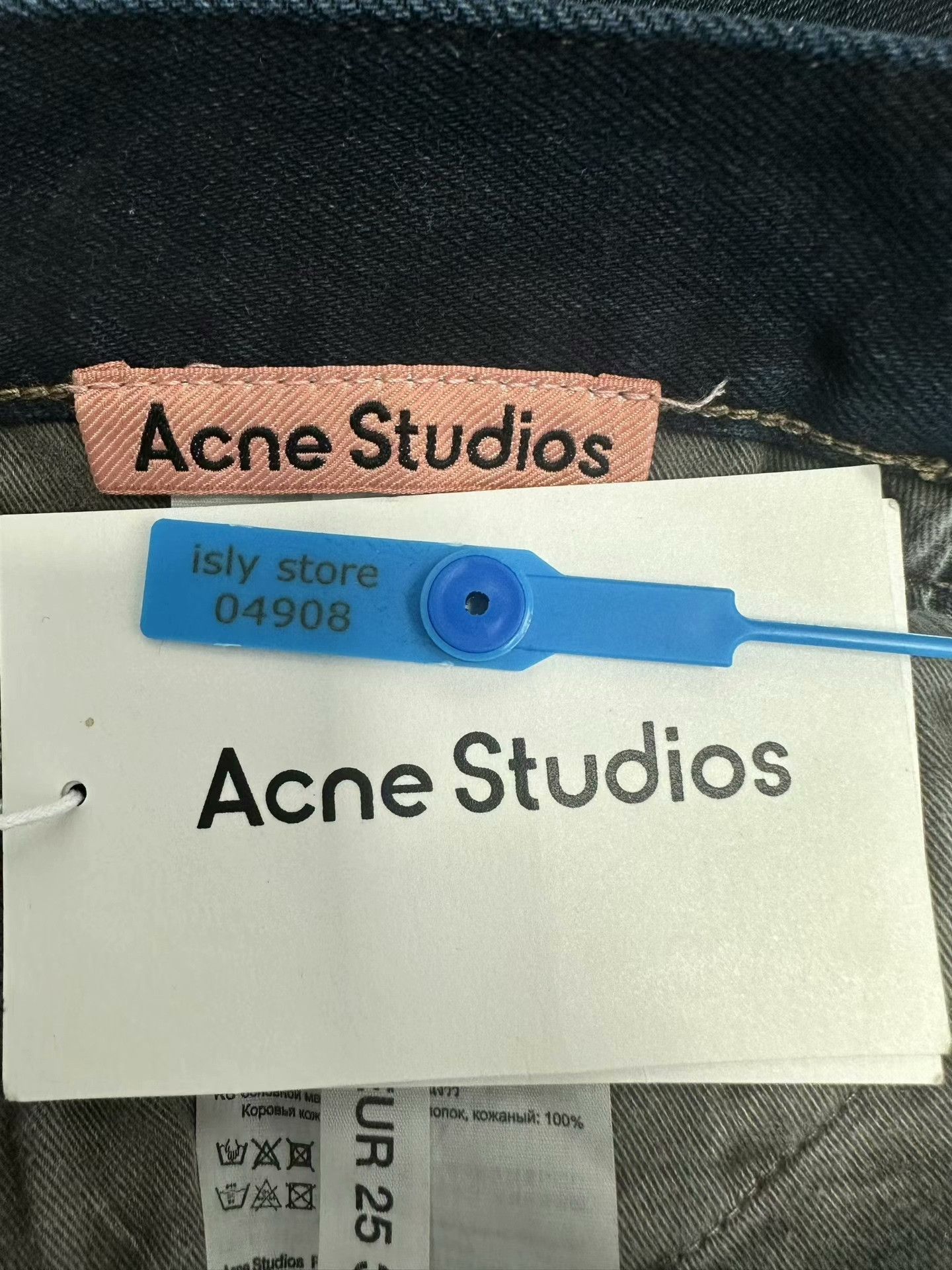 Acne Studios Acne Studios Dark Wash Wide Leg Jeans Size 25 Size 25" / US 0 / IT 36 - 4 Thumbnail