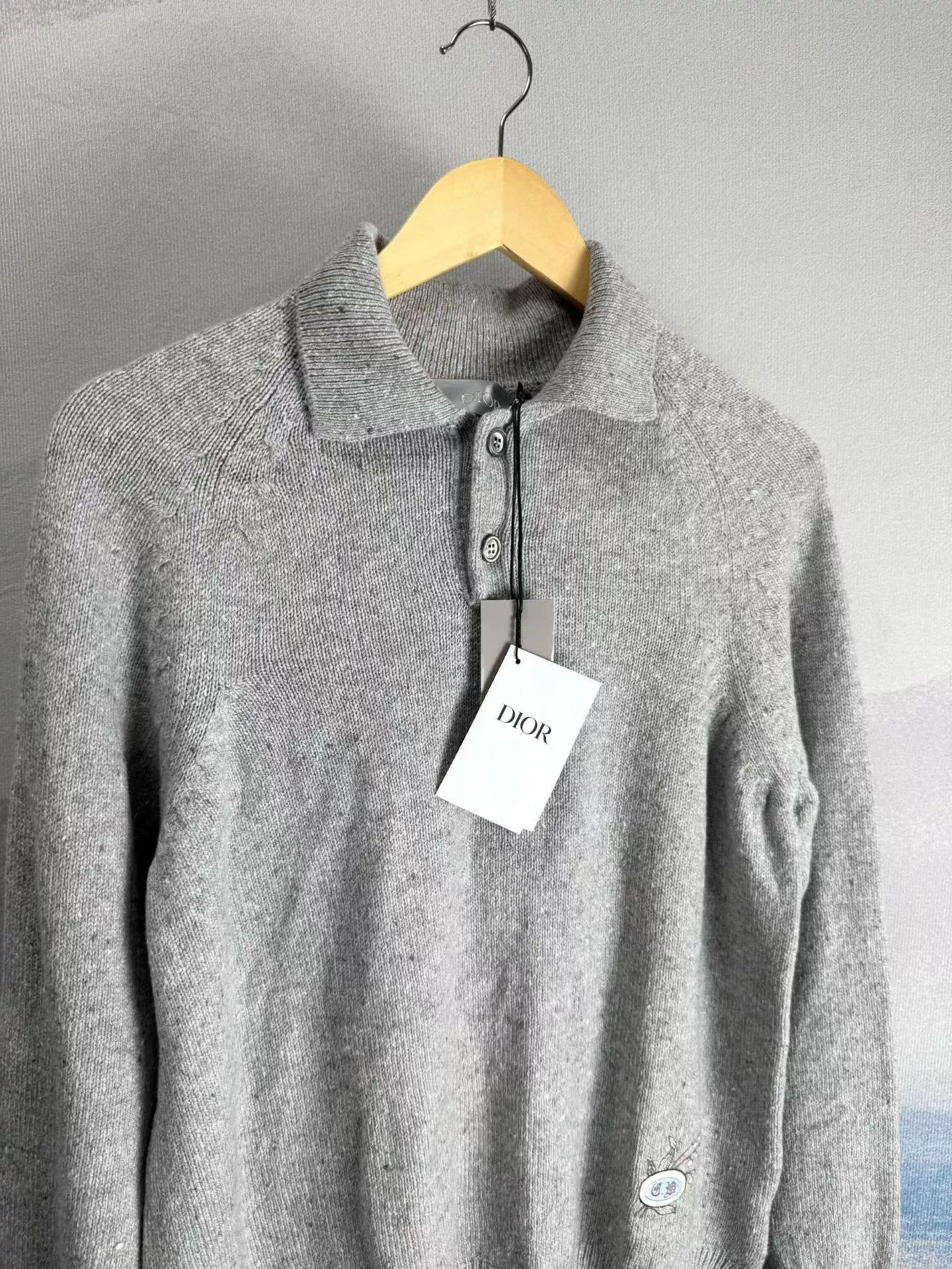 Dior Dior Embroidered Cashmere Polo Sweater Size S Size US S / EU 44-46 / 1 - 2 Thumbnail