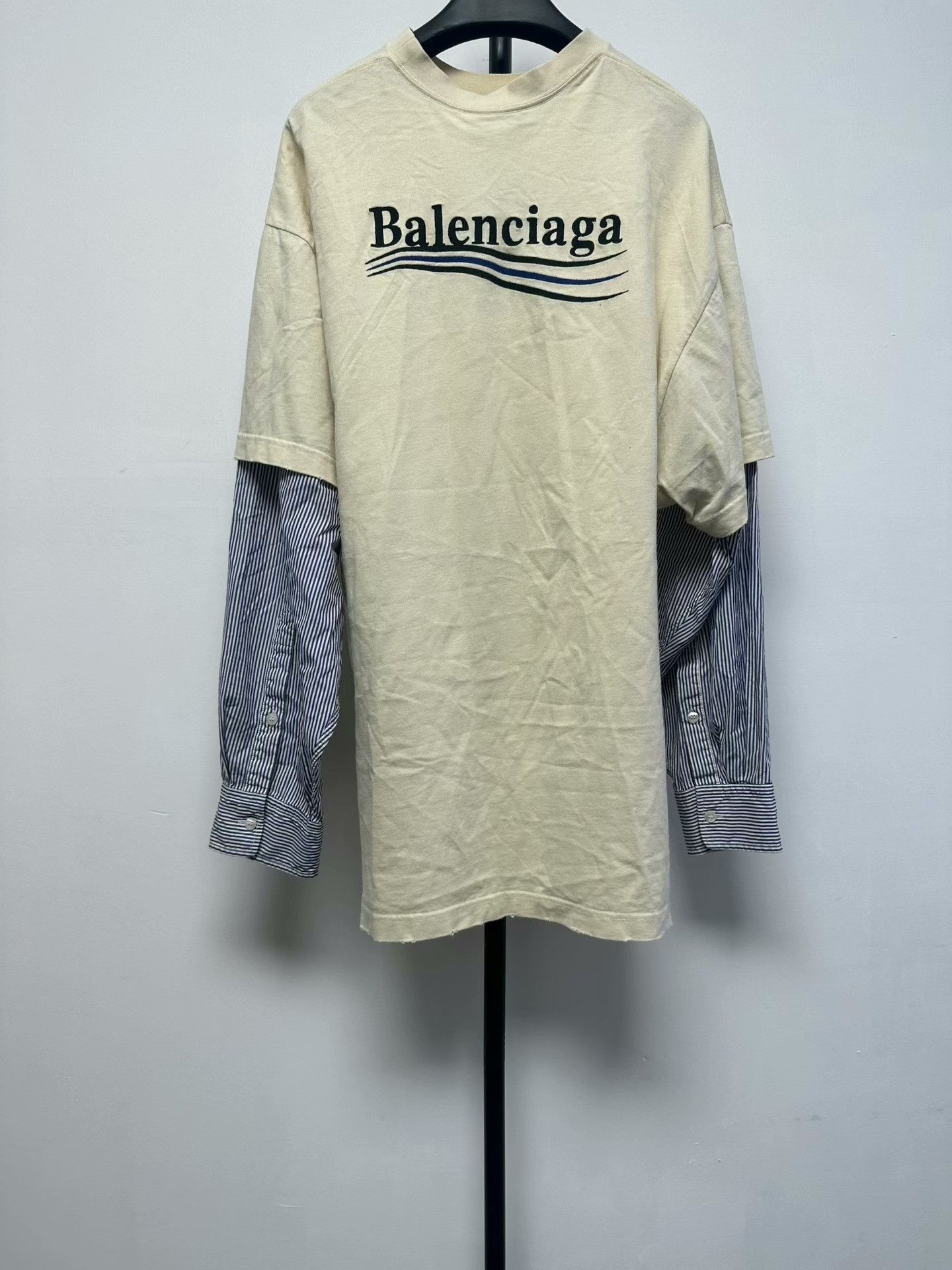 Balenciaga Balenciaga Layered Logo Long Sleeve T-Shirt 2 Size US M / EU 48-50 / 2 - 2 Thumbnail