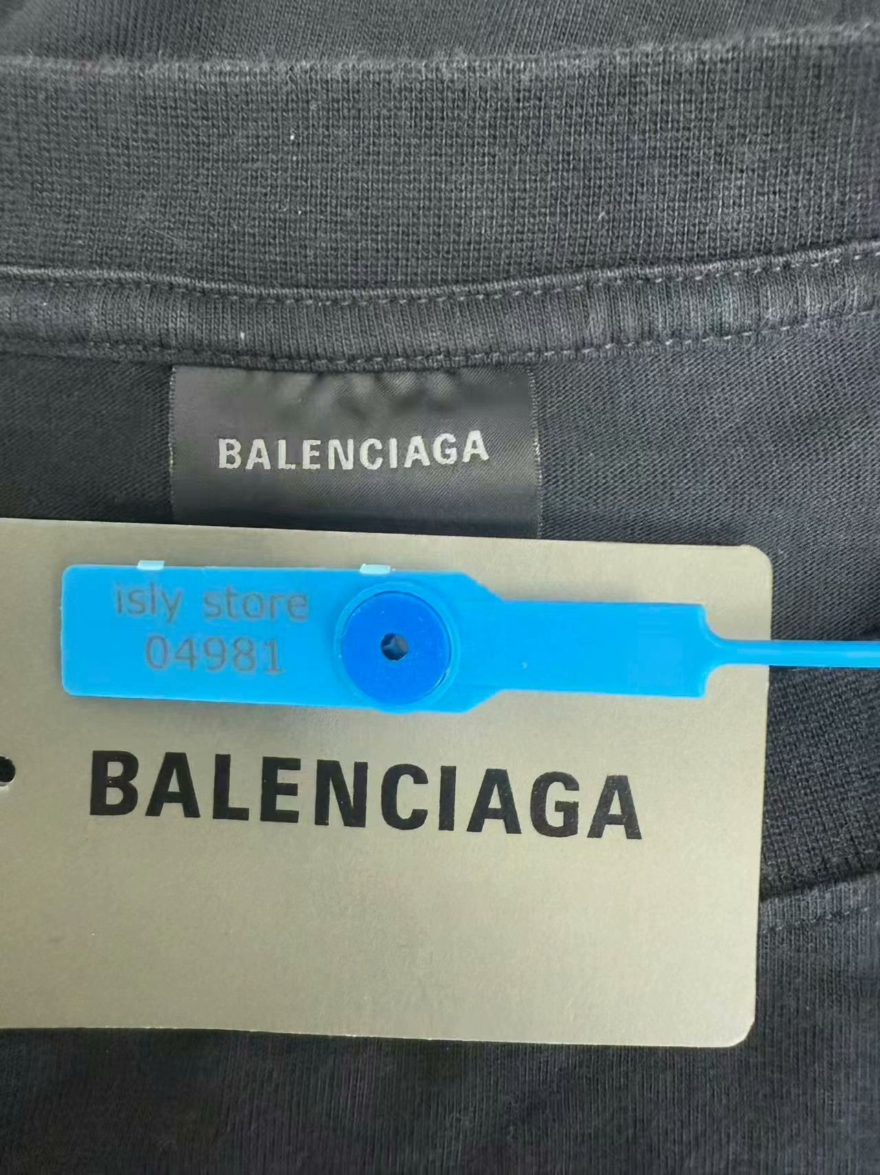 Balenciaga Balenciaga Paint Effect Logo T-Shirt XS Size US XS / EU 42 / 0 - 4 Thumbnail